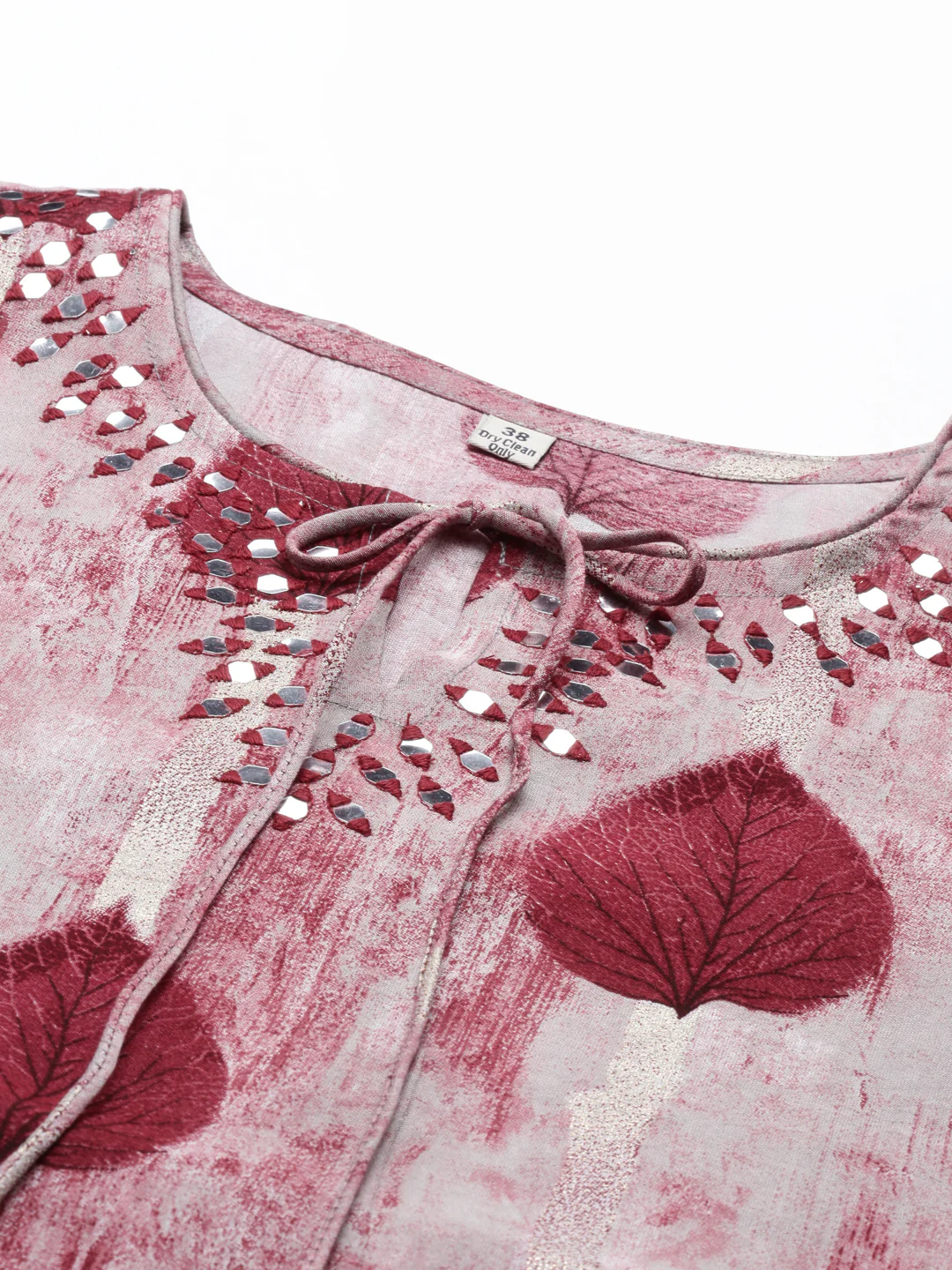 Neerus Maroon Color Model Fabric Suit Set - Image 2