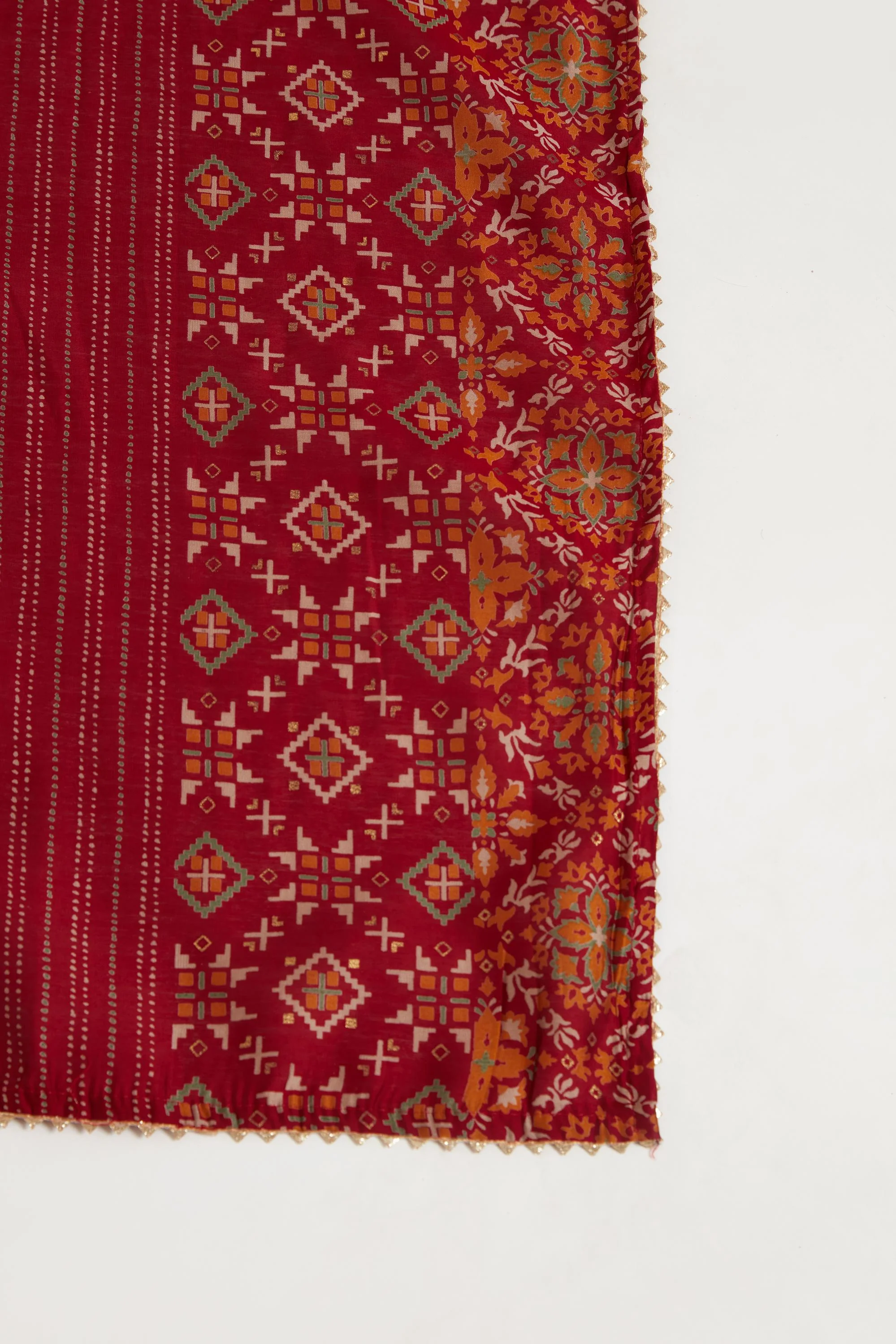 Neerus Maroon Color Muslin Fabric Suit Set - Image 7