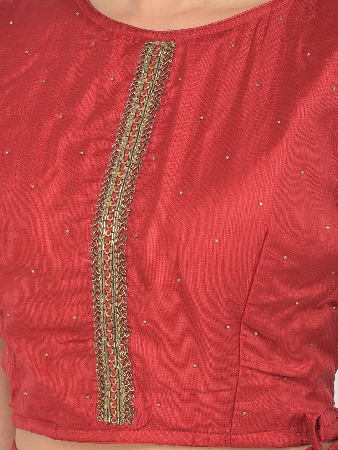 Neerus Maroon Color Silk Fabric Salwar Kameez - Image 7