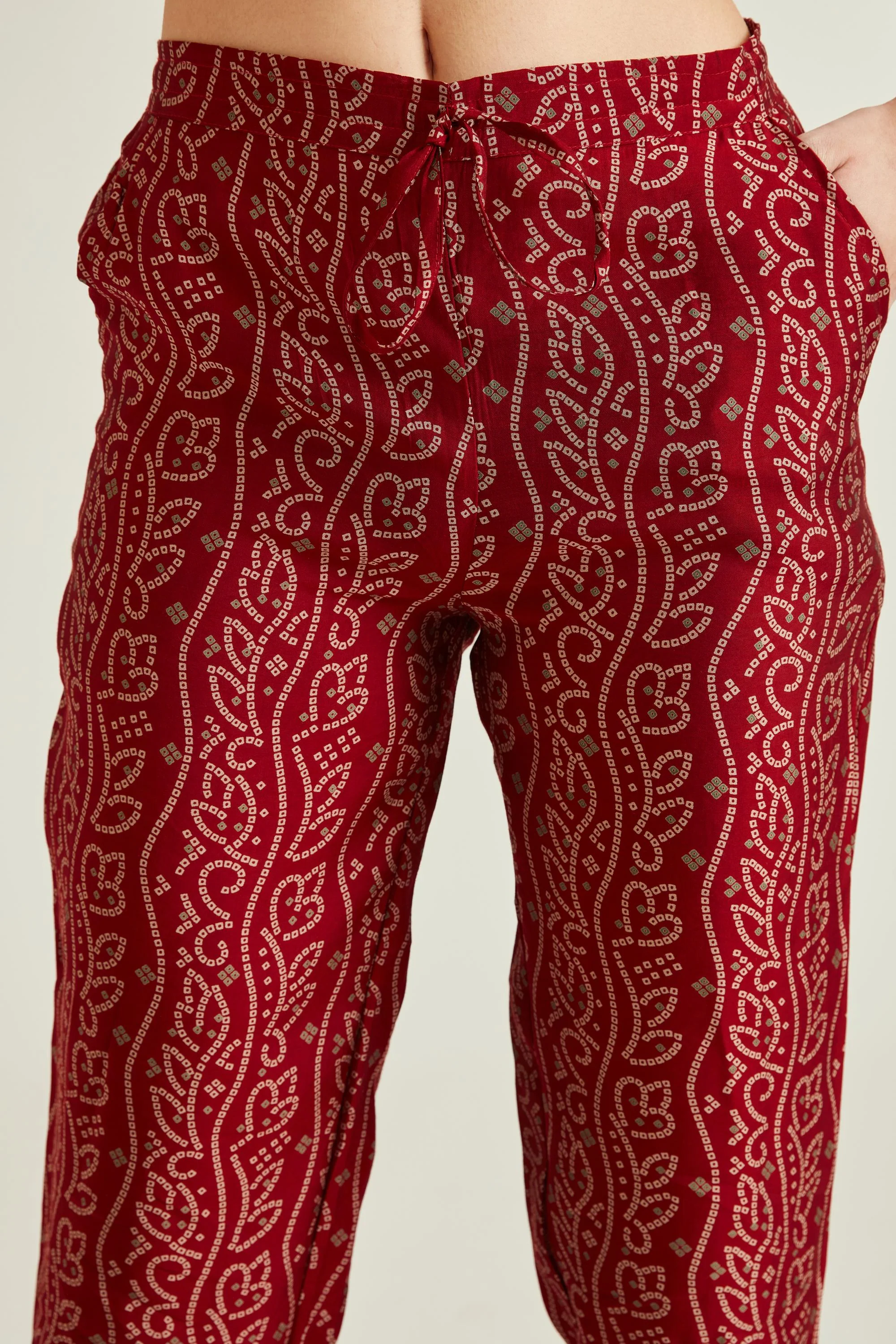Neerus Maroon Colour Muslin Fabric Suit - Image 6
