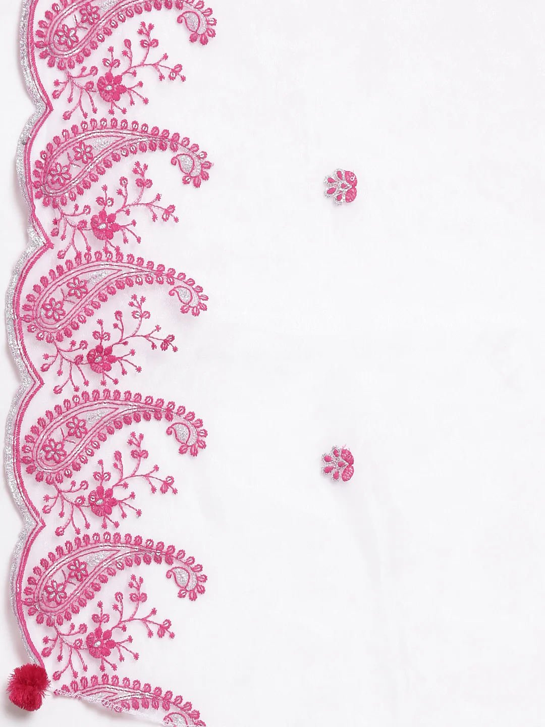 Neerus Maroon Panelled Straight Embroidered Kurta and Palazzos With Dupatta - Image 7