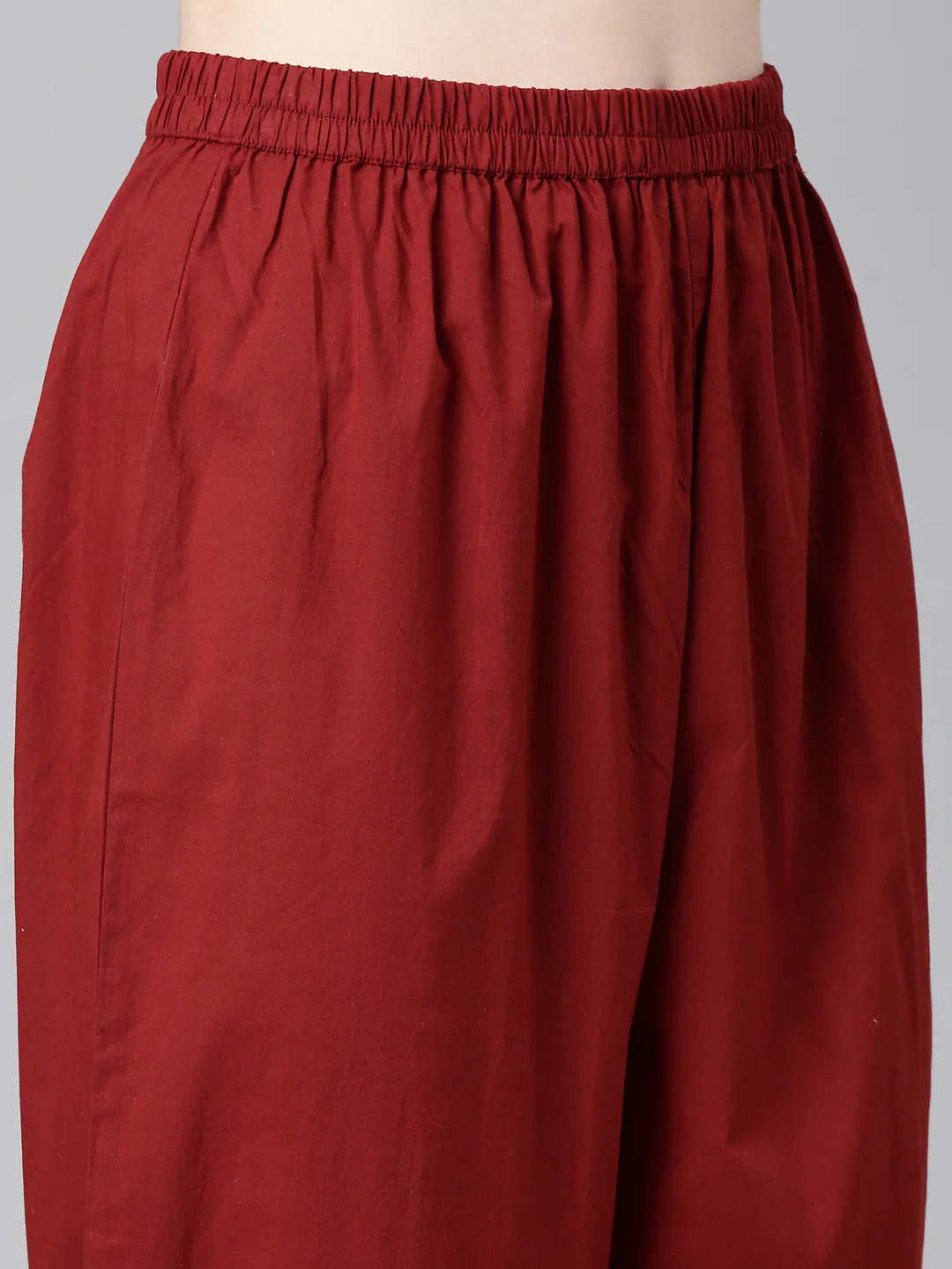 Neerus Maroon Printed Anarkali Kurta and Trousers With Dupatta - Image 6