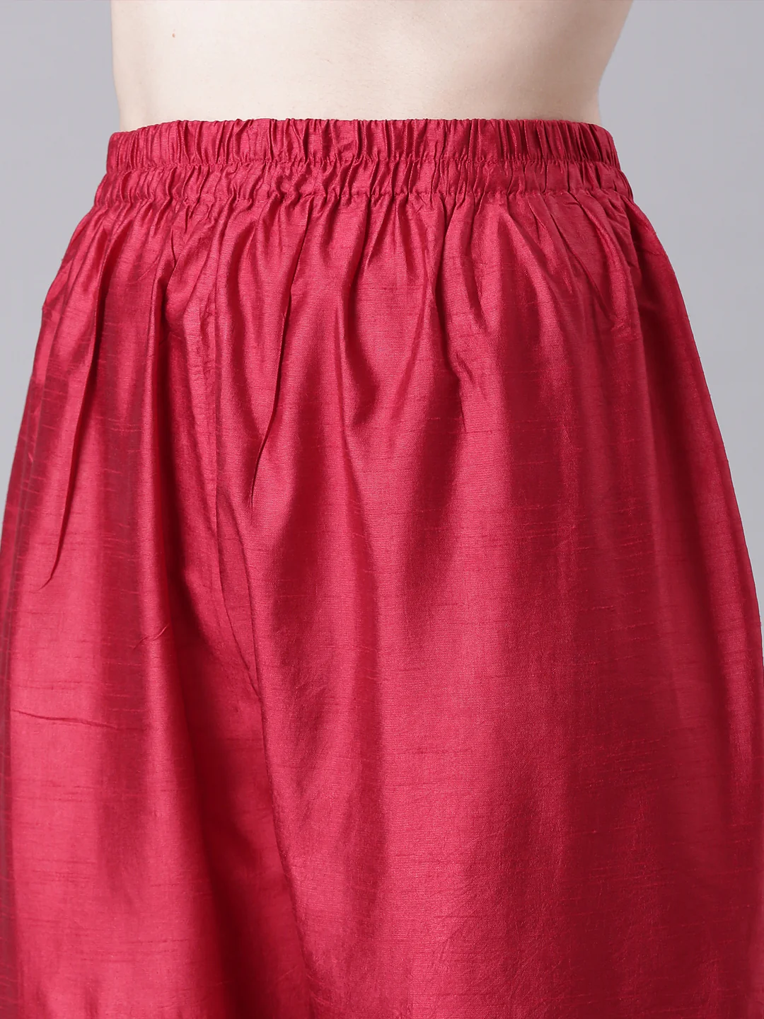Neerus Maroon Printed Straight Kurta and Trousers With Dupatta - Image 6