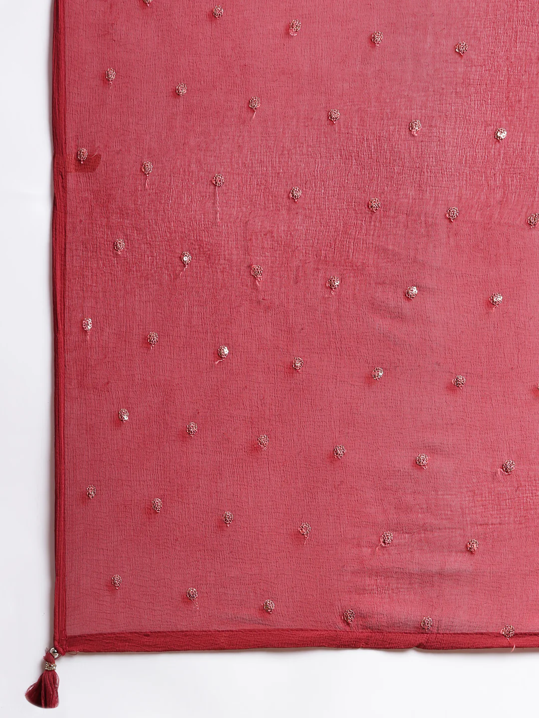 Neerus Maroon Printed Straight Kurta and Trousers With Dupatta - Image 7