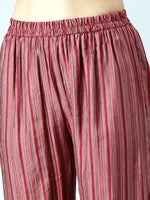 Neerus Maroon Regular Calf Length Printed Kurta Printed Trousers With Dupatta - Image 5