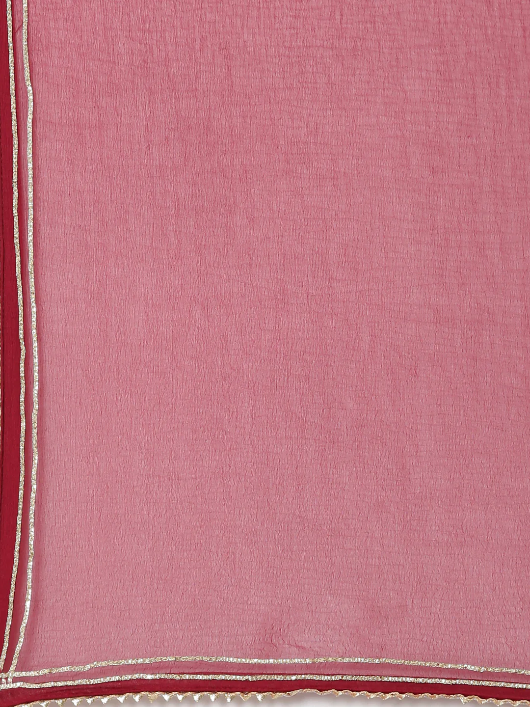Neerus Maroon Regular Straight Bandhani Kurta And Trousers With Dupatta - Image 6