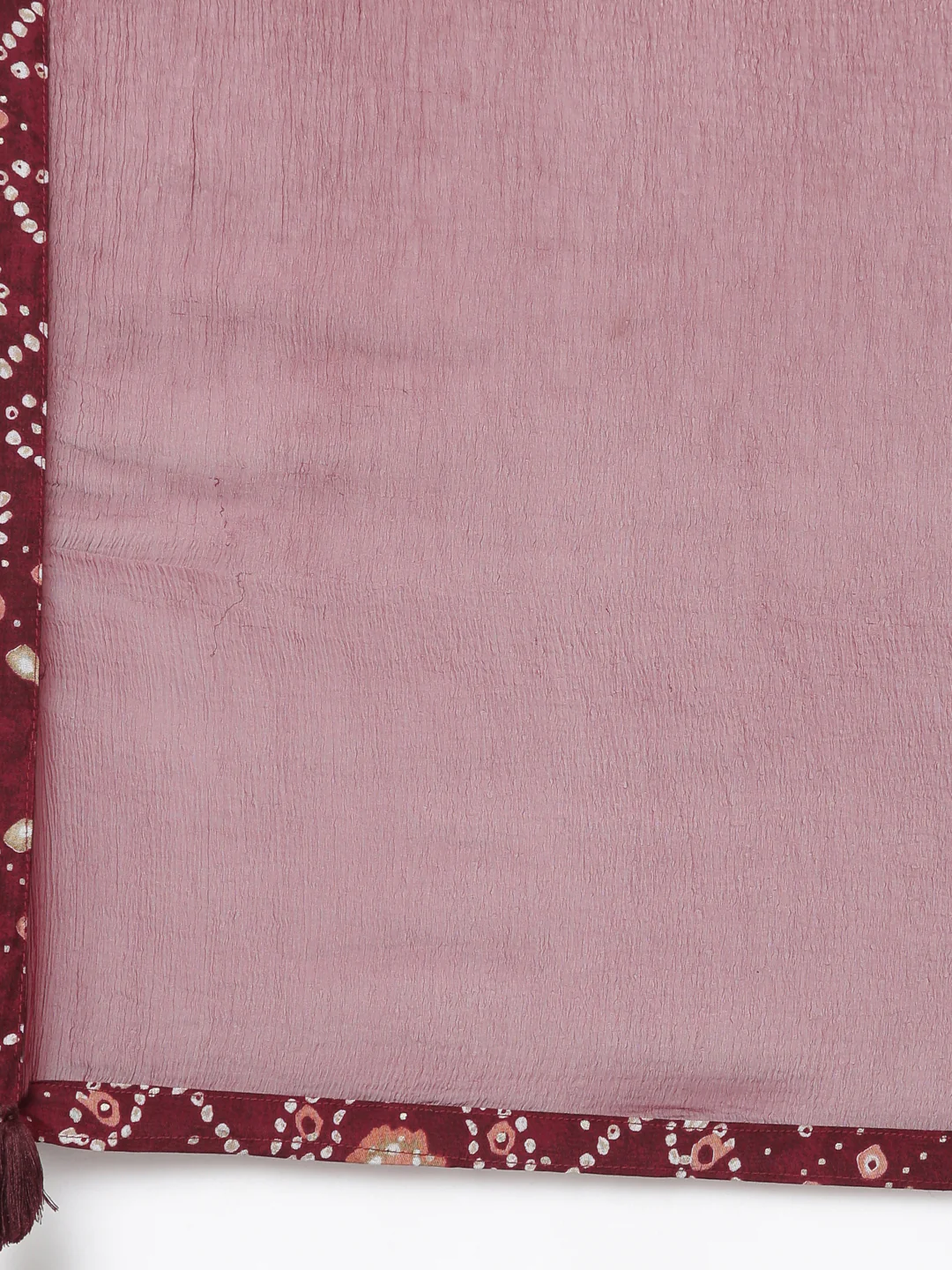 Neerus Maroon Regular Straight Bandhani Kurta And Trousers With Dupatta - Image 7