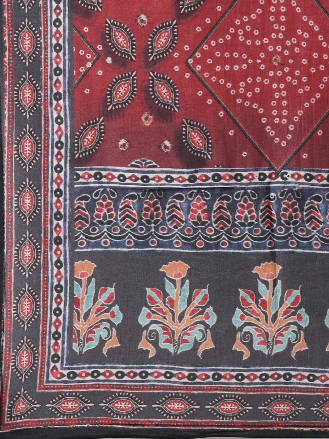 Neerus Maroon Regular Straight Floral Readymade suits - Image 7
