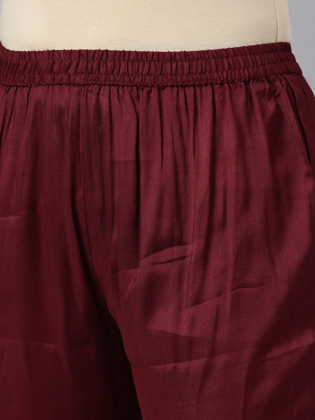 Neerus Maroon Regular Straight Paisley Kurta And Trousers With Dupatta - Image 6