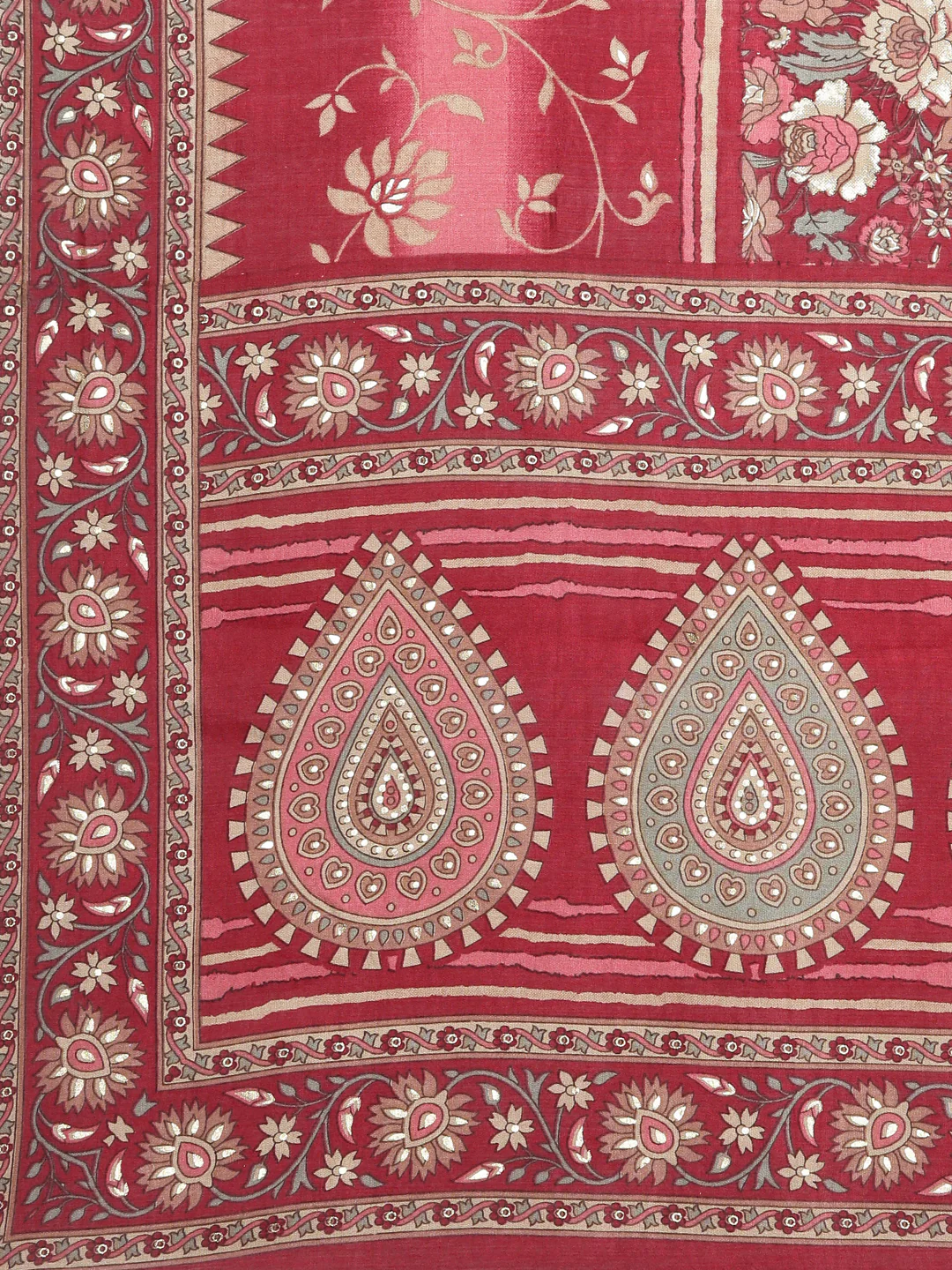 Neerus Maroon Regular Straight Printed Readymade suits - Image 7