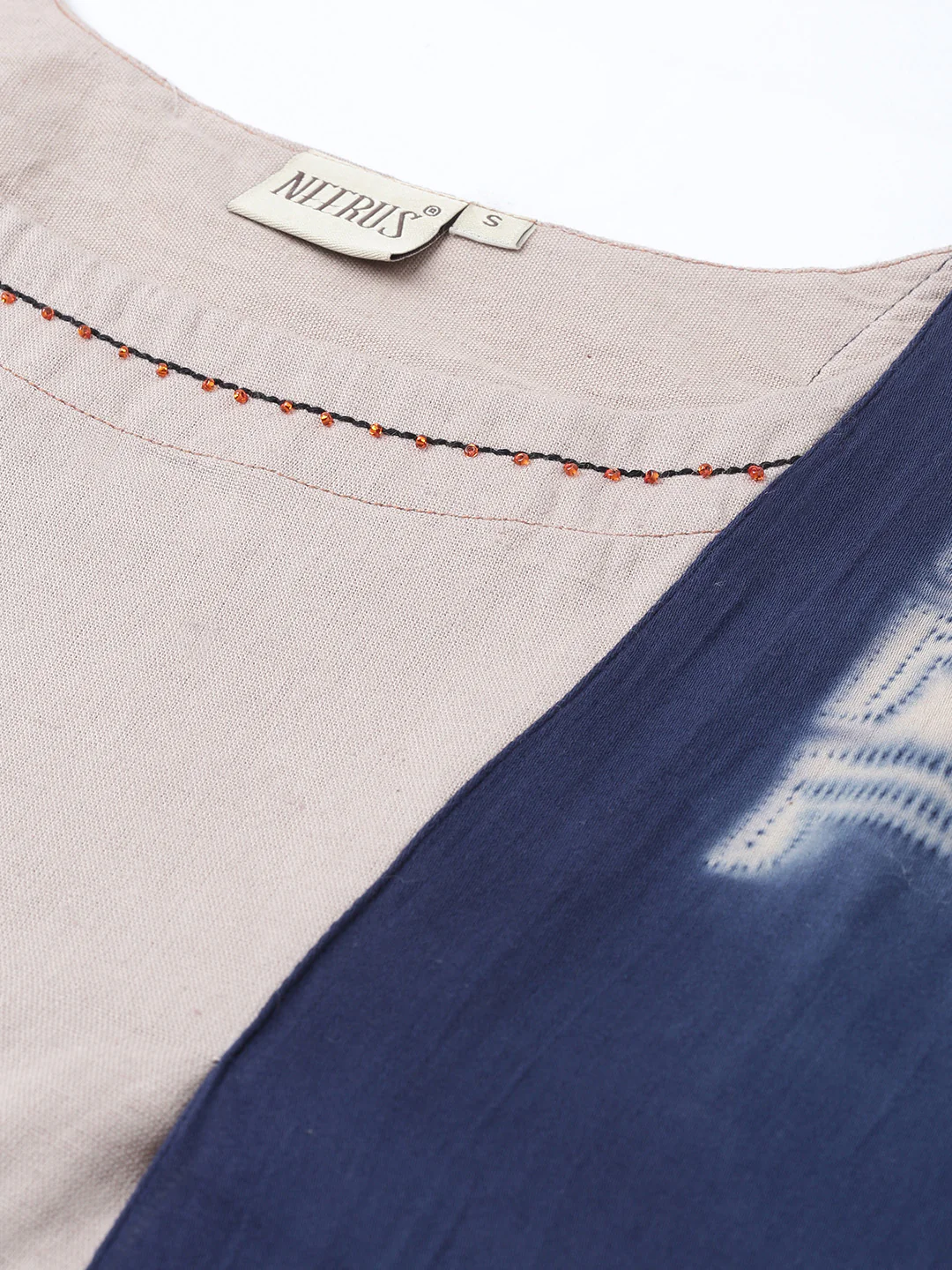 Neerus Mauve Embroidered Straight Kurta - Image 3