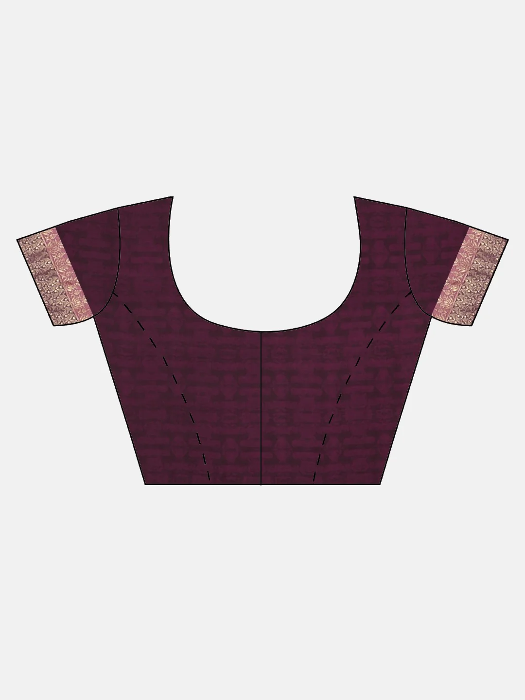 Neerus Mauve Printed Saree With Blouse - Image 5