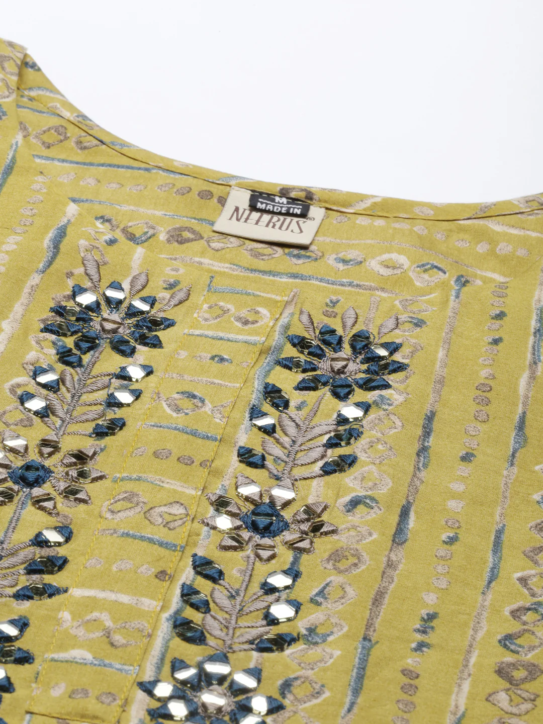 Neerus Mehadi Green Color Georgette Fabric Kurta - Image 2