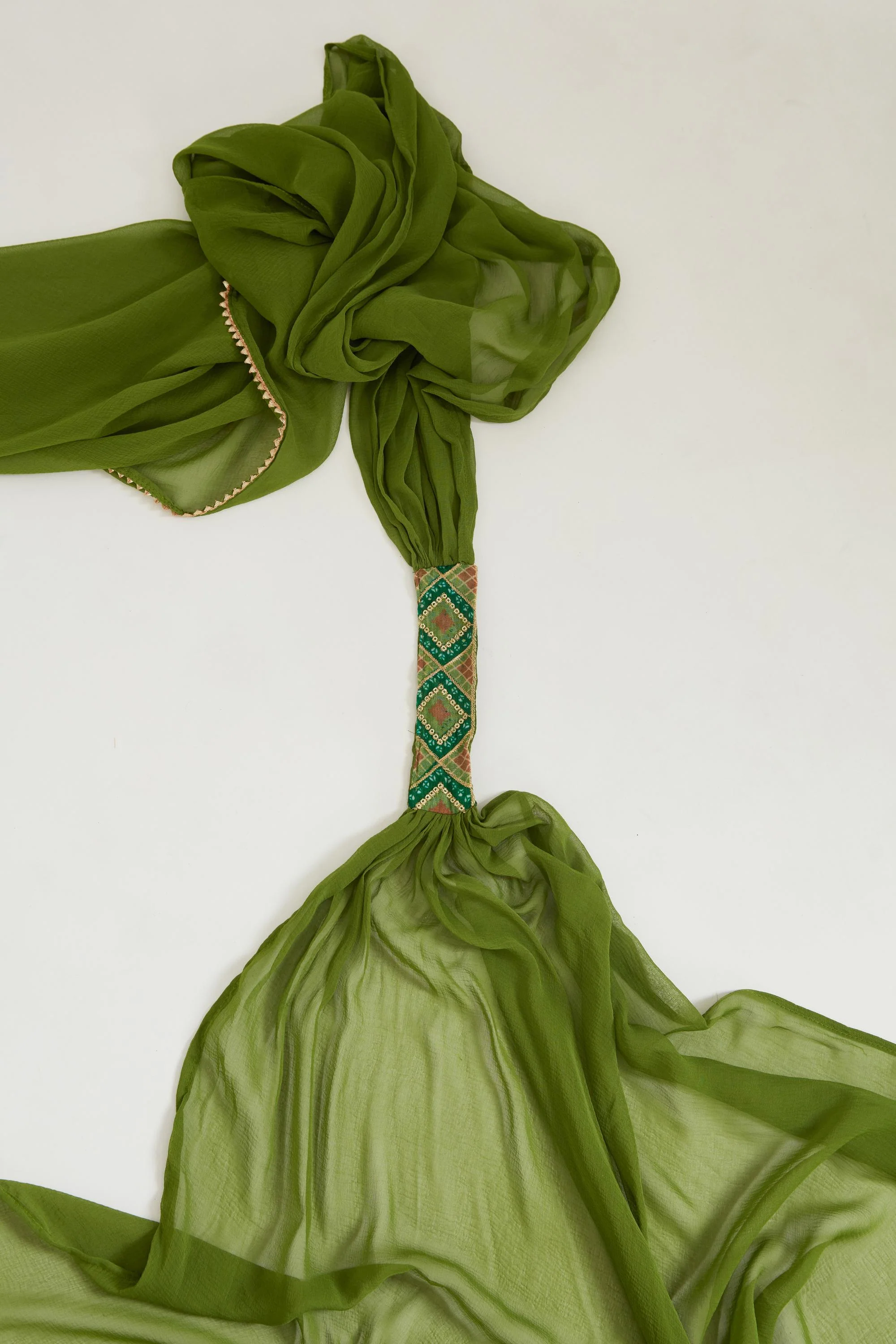 Neerus Mehadi Green Color Georgette Fabric Salwar Kameez - Image 5