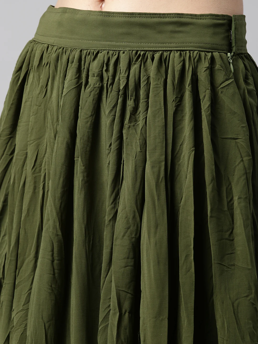 Neerus Mehadi Green Color Georgette Fabric Suit Set - Image 8