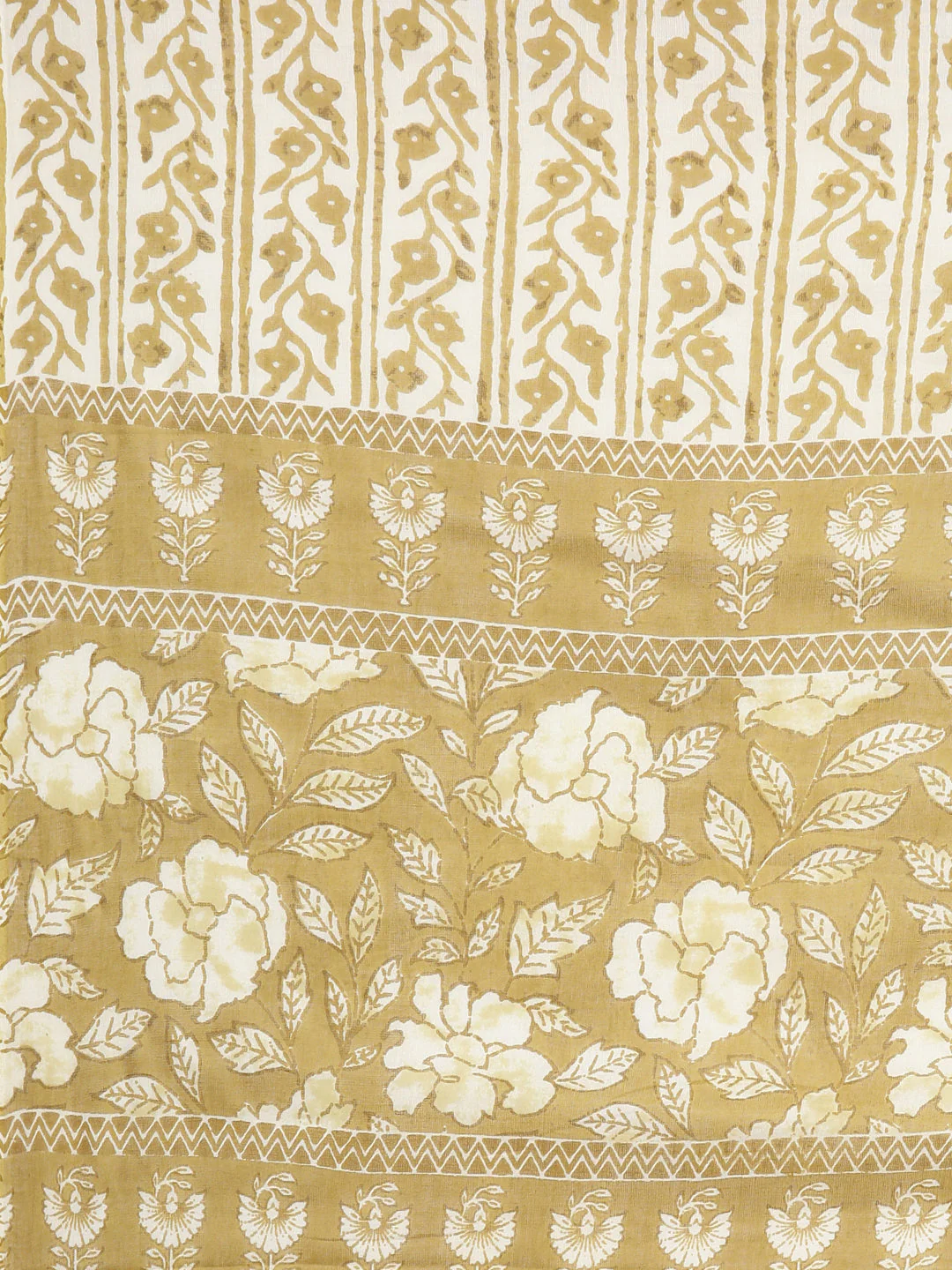 Neerus Mehadi Green Panelled Straight Floral Kurta And Trousers With Dupatta - Image 7