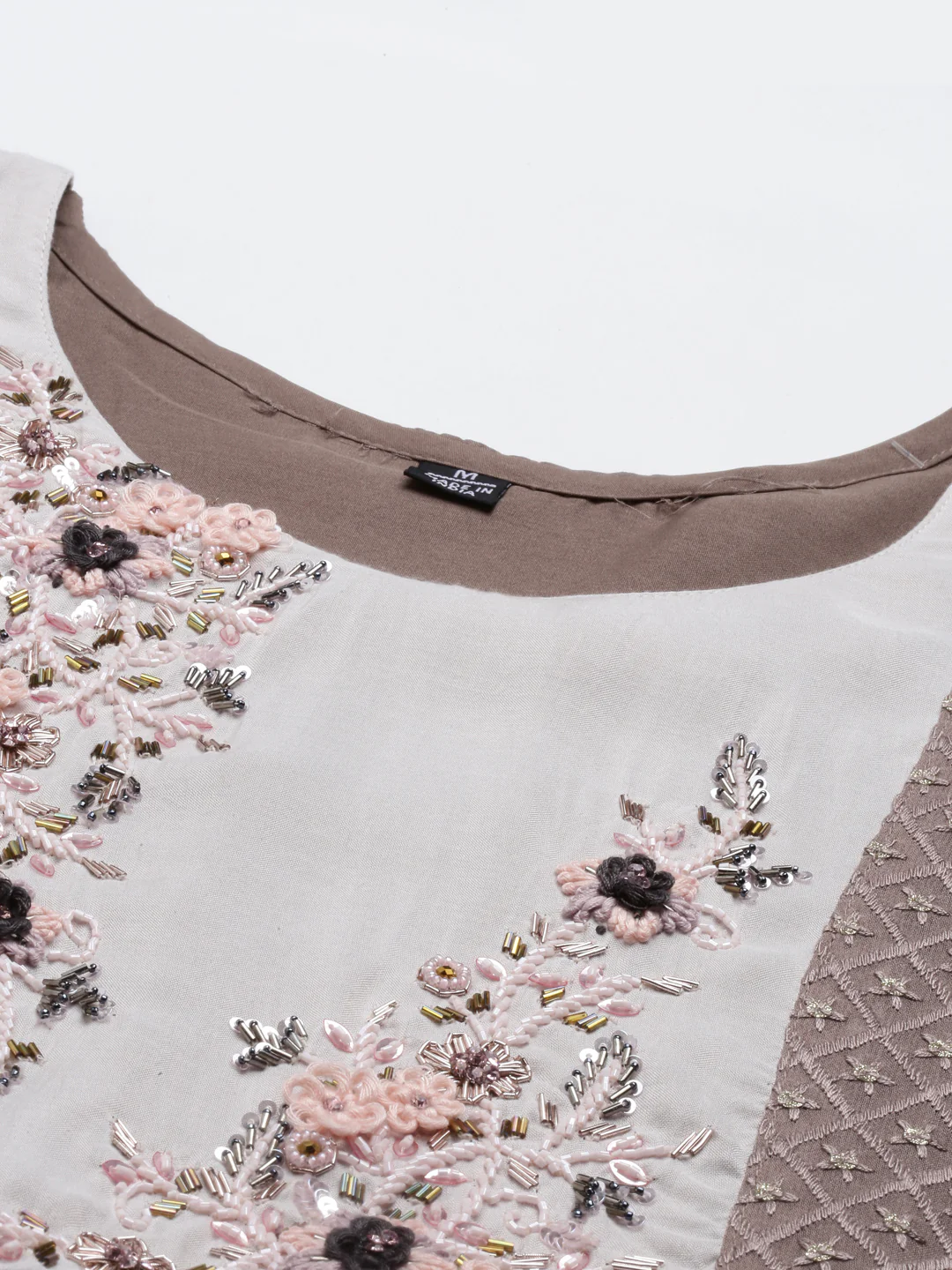 Neerus Mouse Color Muslin Fabric Kurta - Image 2