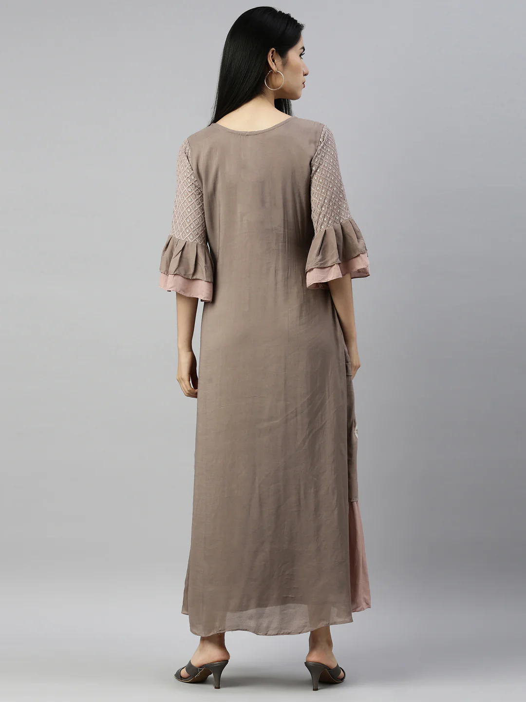 Neerus Mouse Color Muslin Fabric Kurta - Image 5