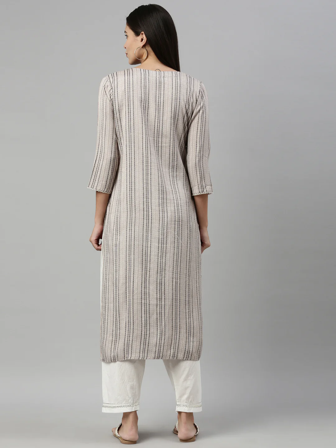Neerus Mouse Color Slub Rayon Fabric Kurta - Image 5