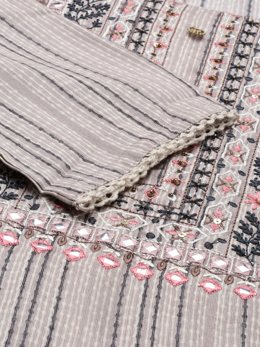 Neerus Mouse Color Slub Rayon Fabric Kurta - Image 7