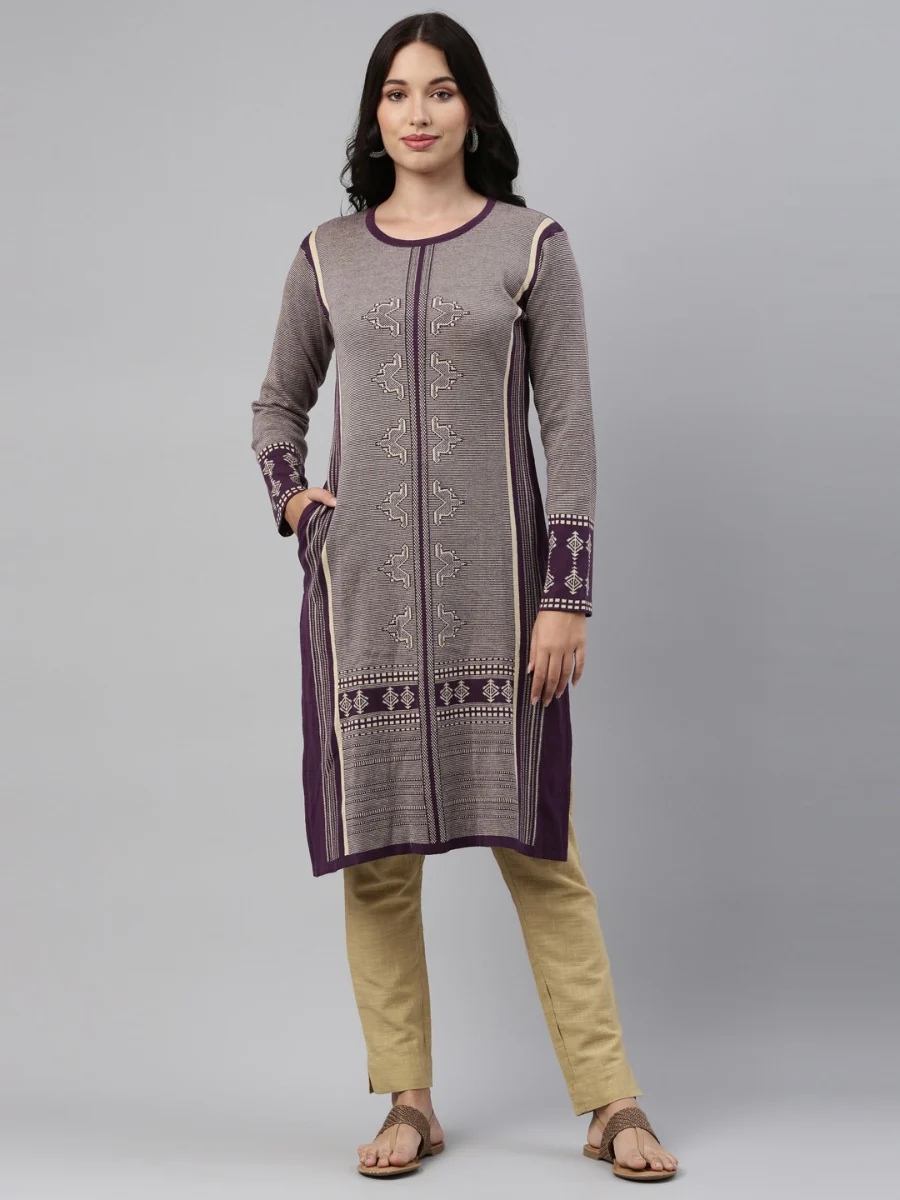 Neerus Mouse Color Winter Wear Kurtha - Image 3