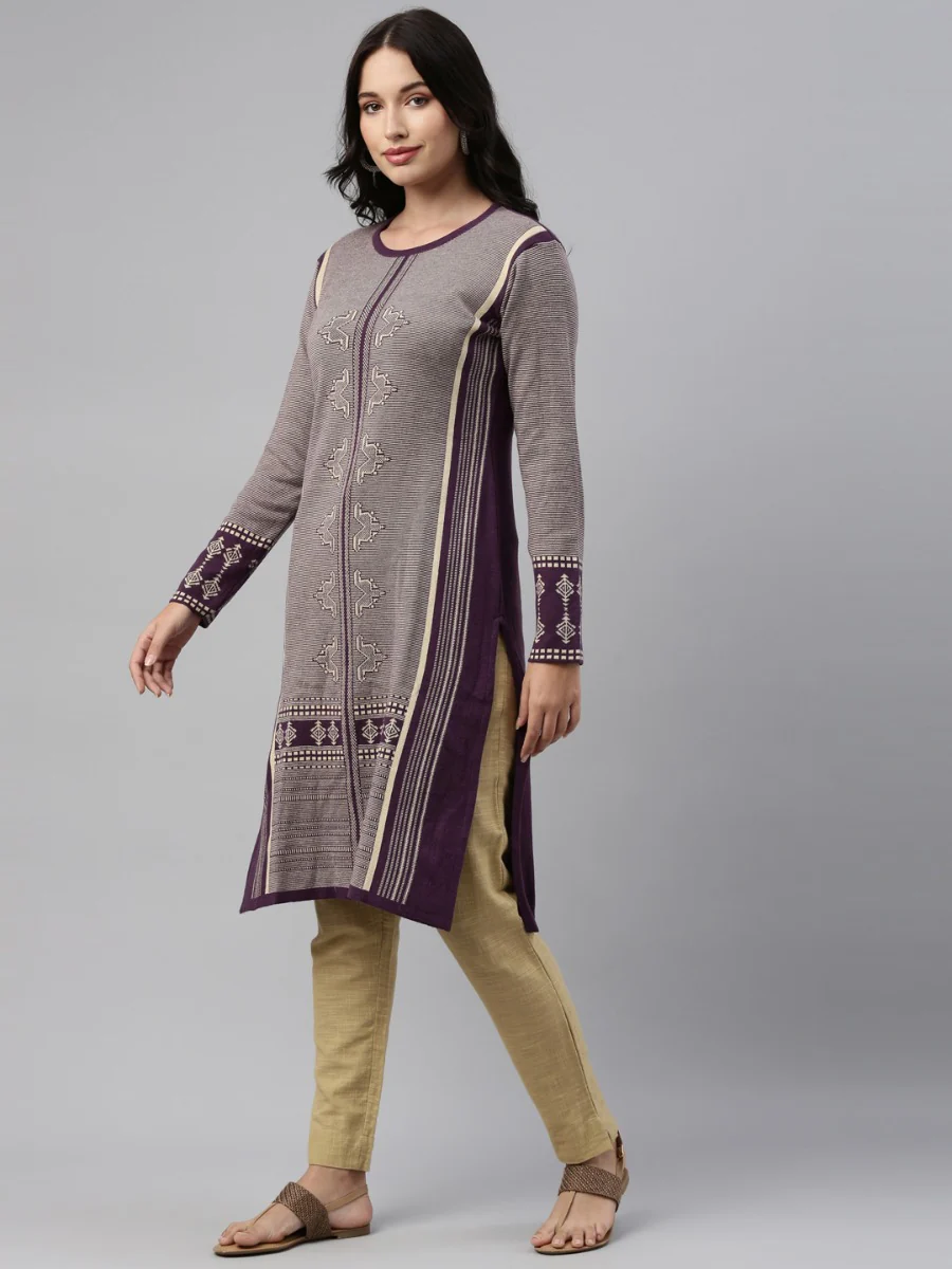 Neerus Mouse Color Winter Wear Kurtha - Image 6