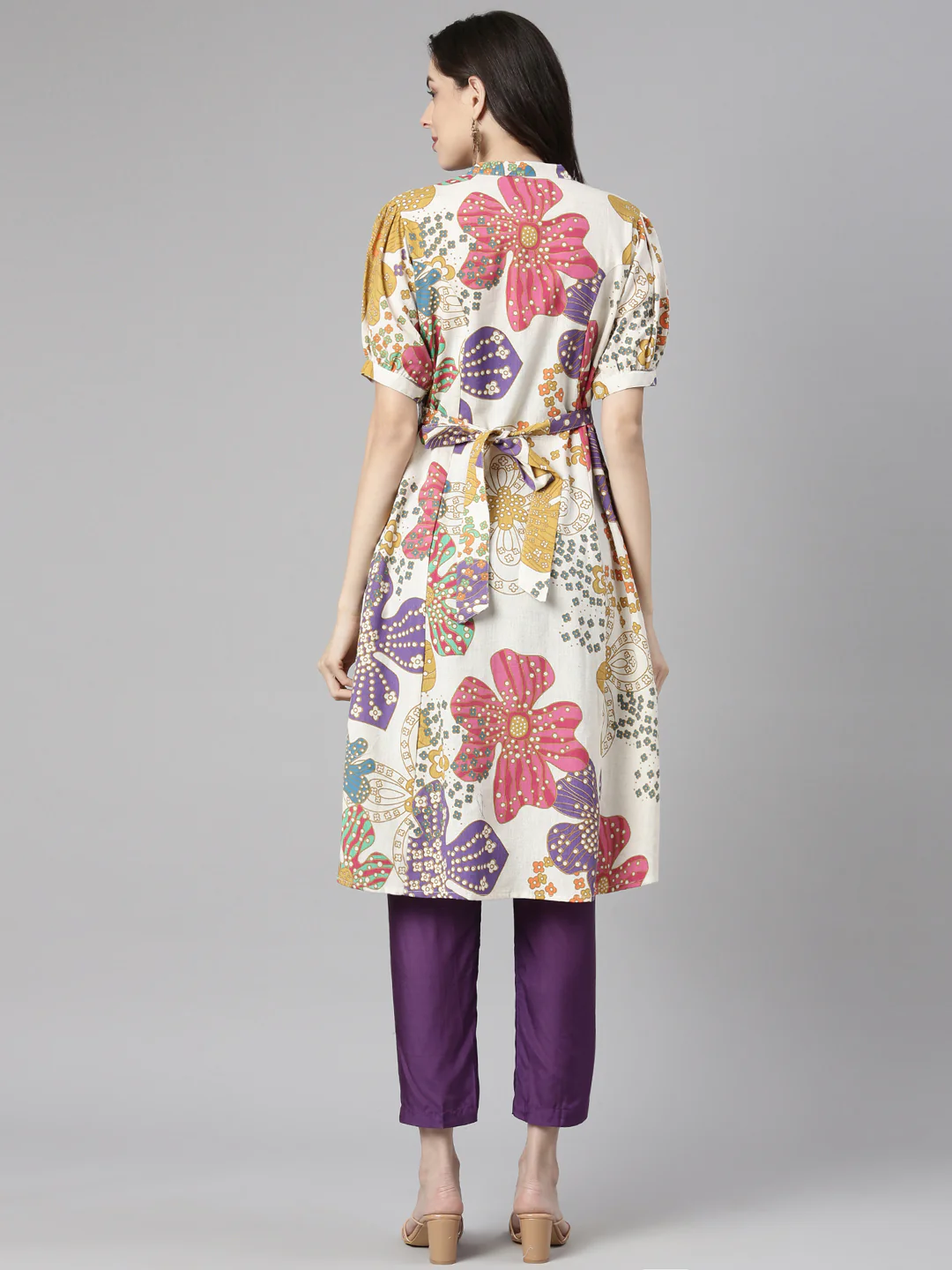 Neerus Multi Casual Quirky Straight Kurta - Image 3