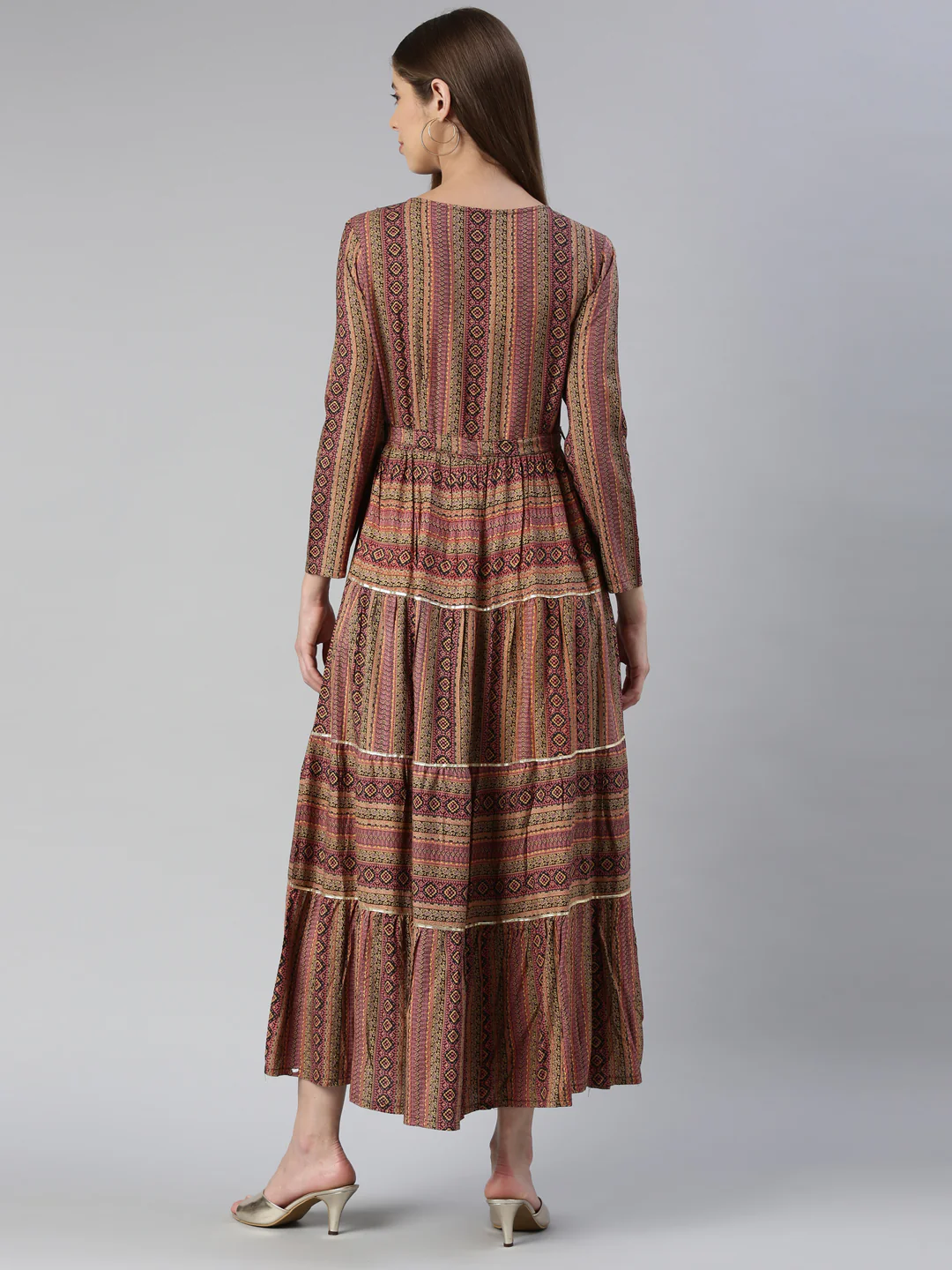 Neerus Multi Maxi Casual Printed Dresses - Image 3