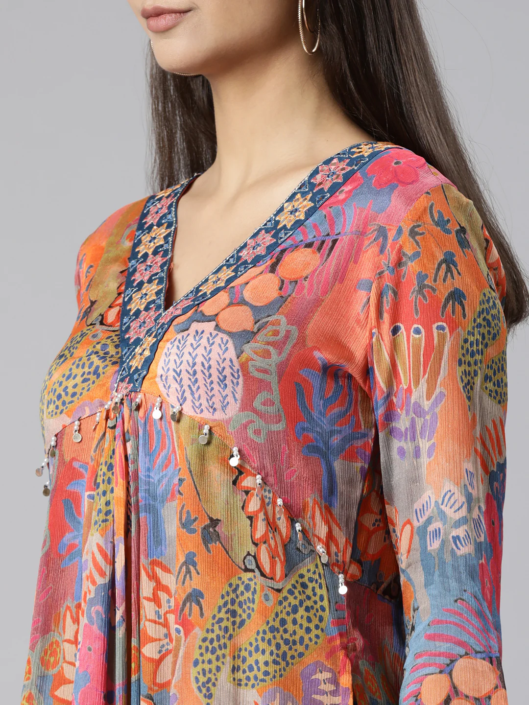 Neerus Multi Regular Straight Floral Readymade suits - Image 5