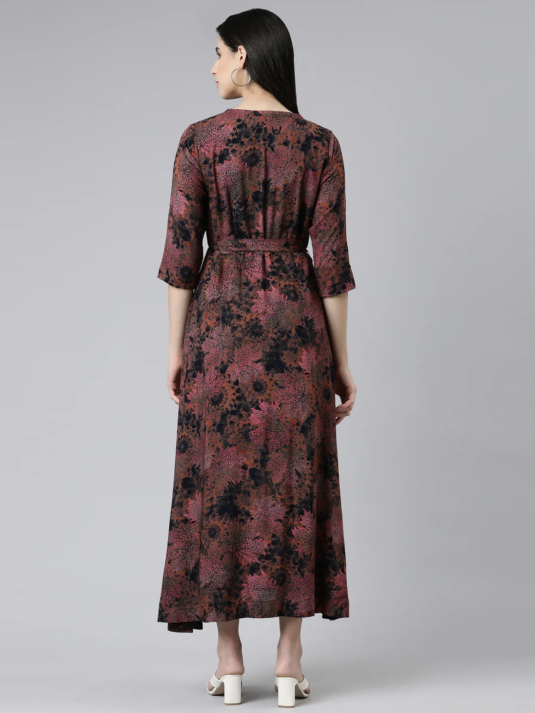 Neerus Multi Straight Casual Printed Dress - Image 3
