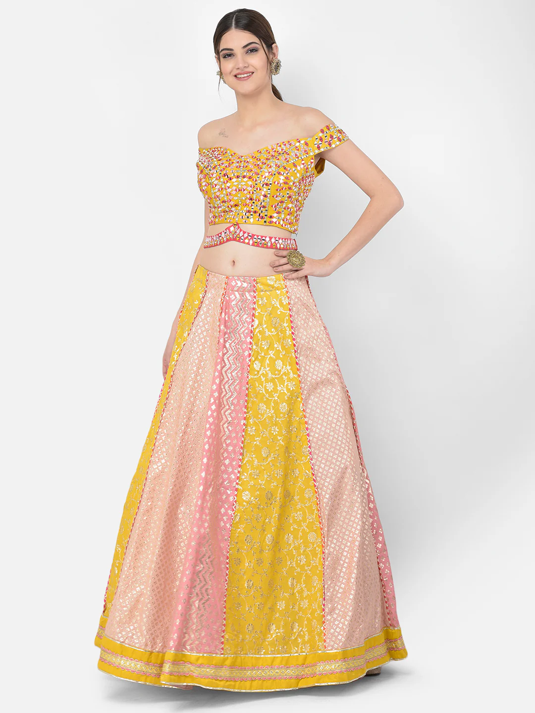 Neerus Multicolor Color Banaras Fabric Lehenga Choli - Image 8