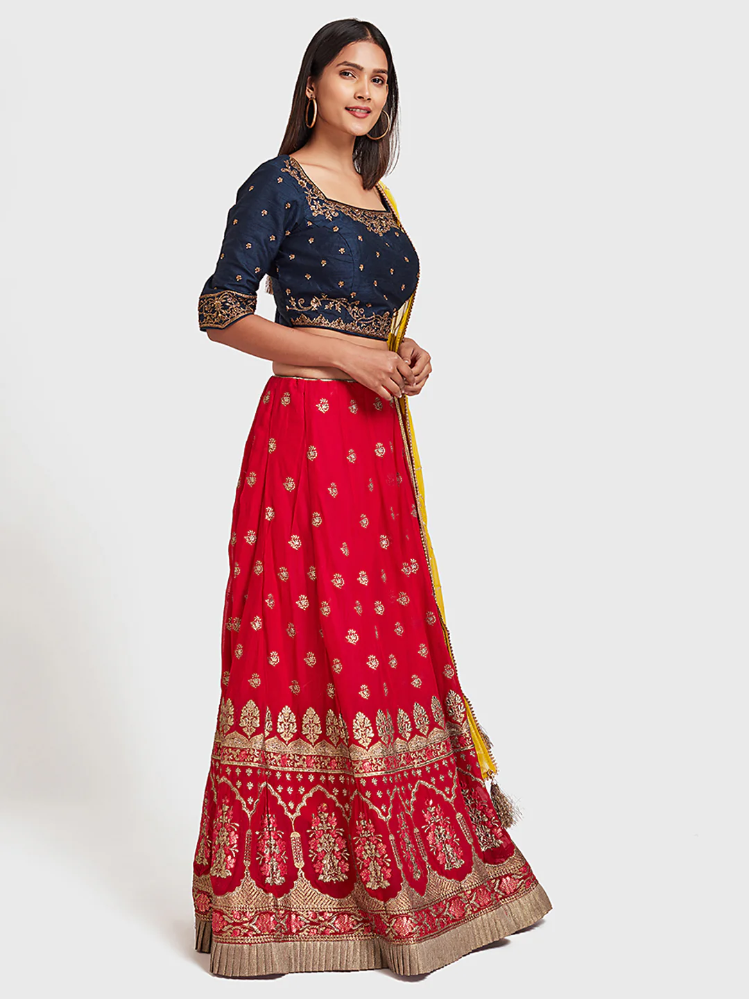 Neerus Multicolor Zari Lehenga Set