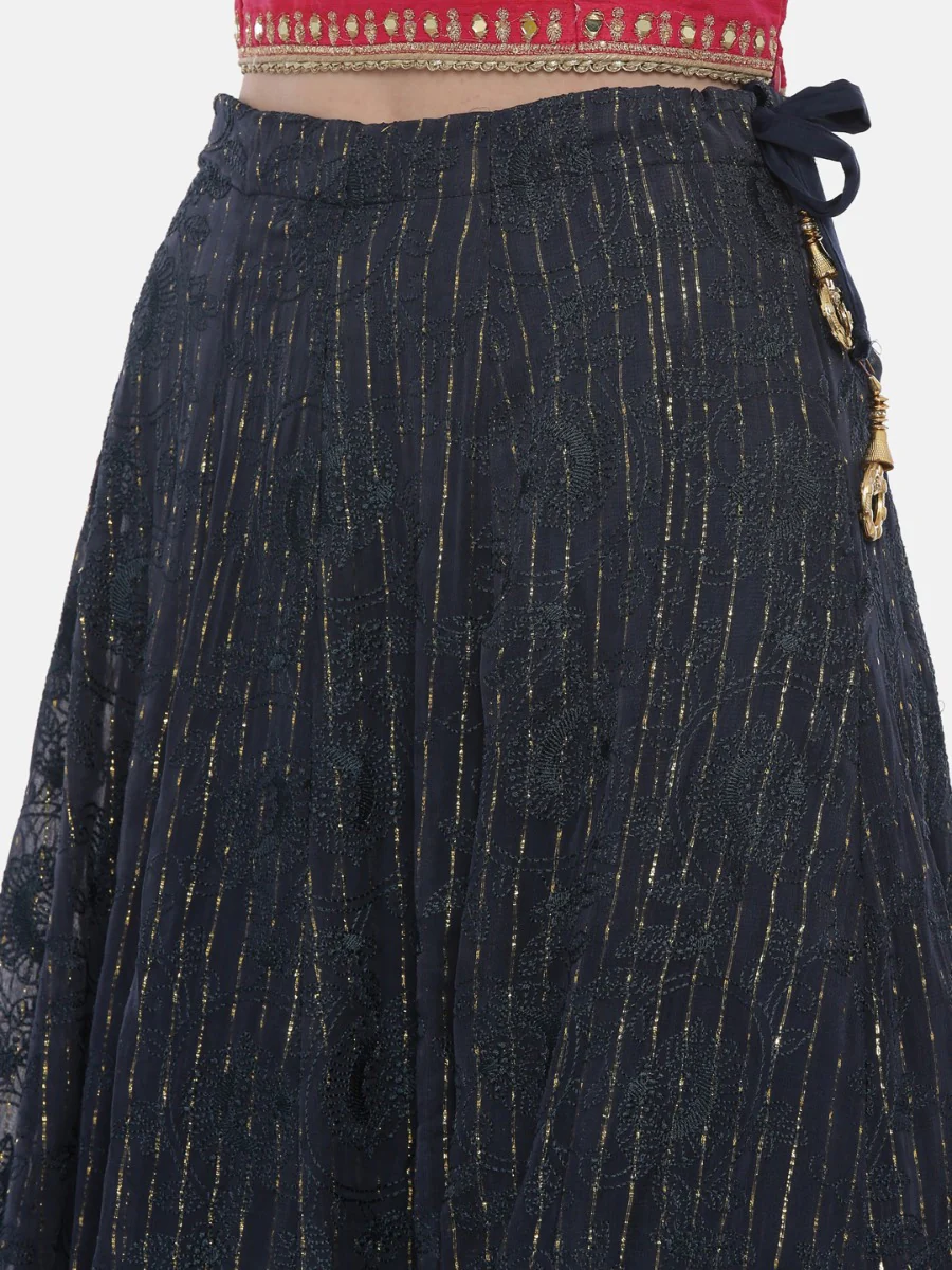Neerus Multicolor Zari Lehenga Set - Image 8
