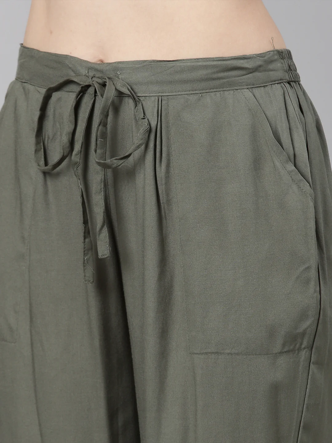 Neerus Mustard Casual Floral Straight Kurta and Trousers - Image 7
