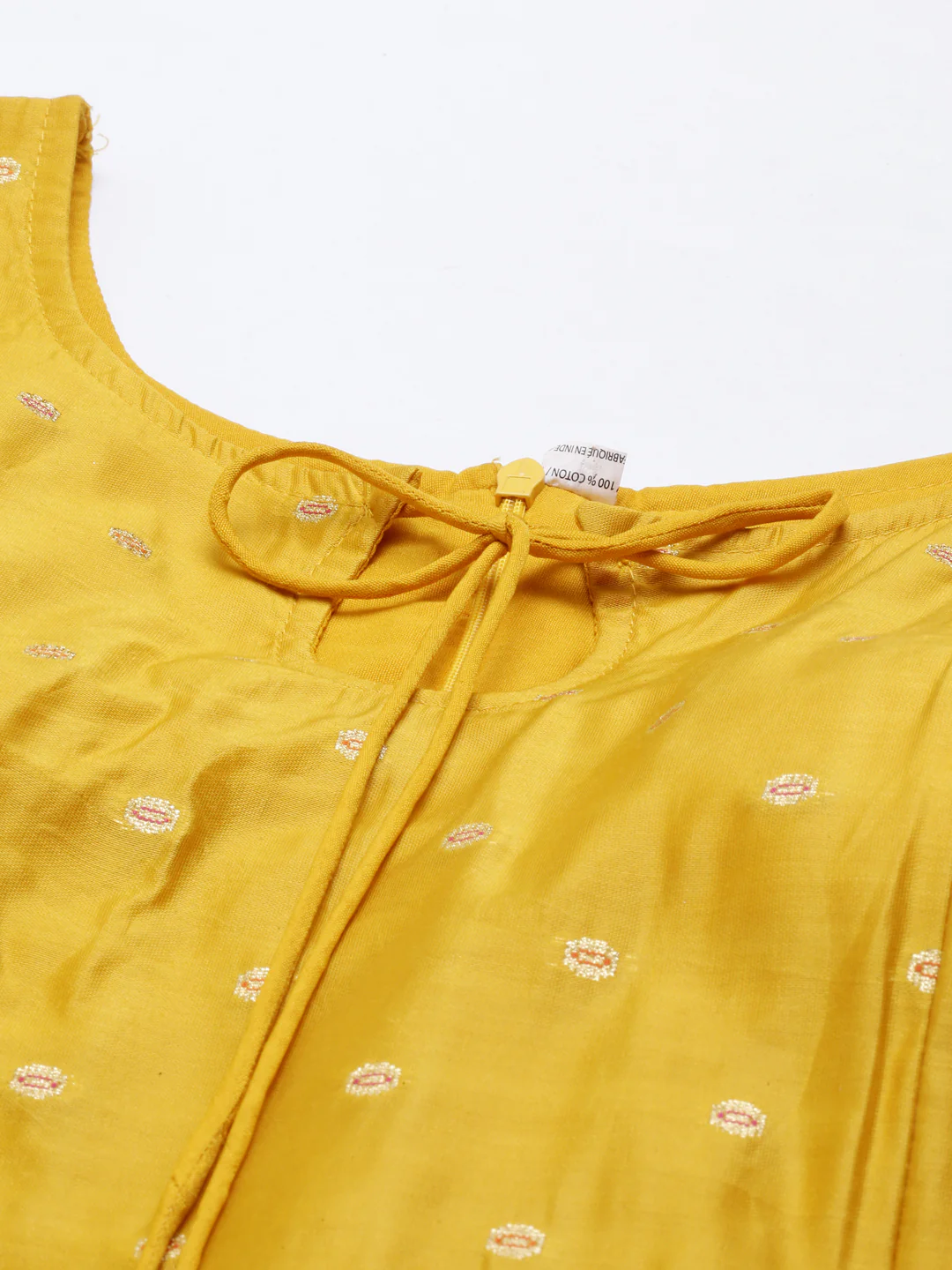 Neerus Mustard Color Chanderi Silk Fabric Suit-Anarkali - Image 6