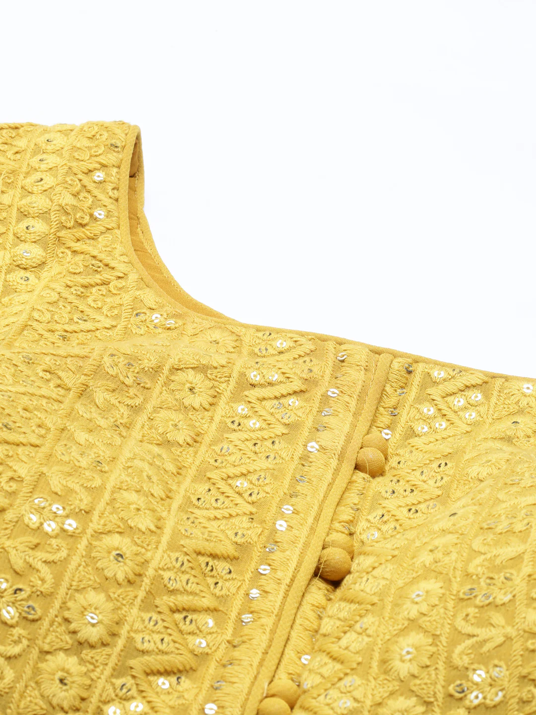 Neerus Mustard Color Georgette Fabric Gown - Image 20