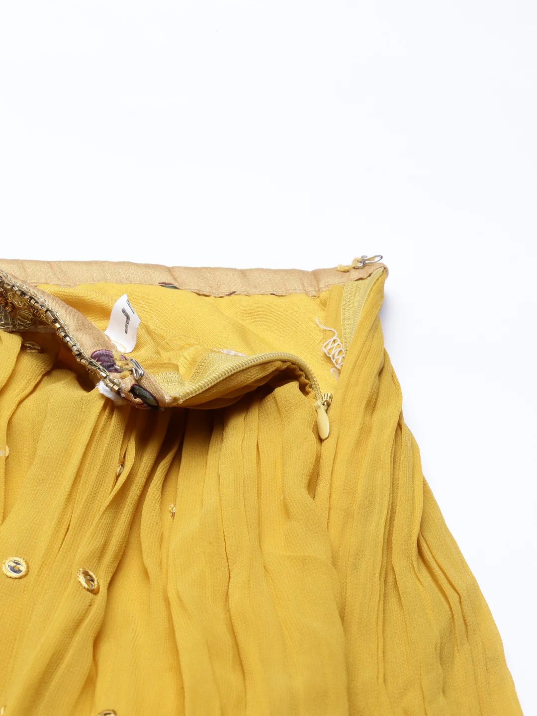 Neerus Mustard Color Georgette Fabric Lehenga Set - Image 3