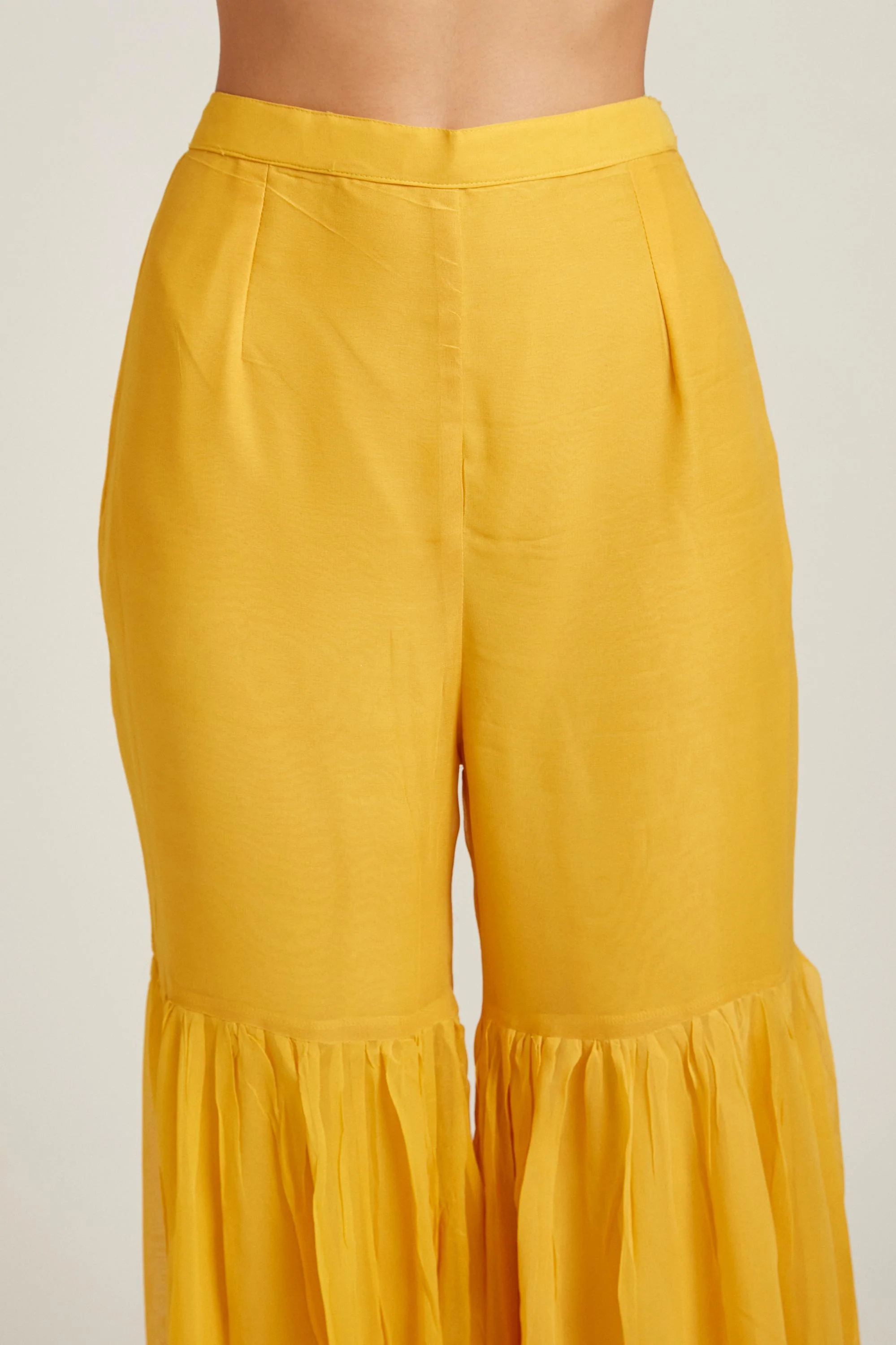 Neerus Mustard Color Georgette Fabric Salwar Kameez - Image 5
