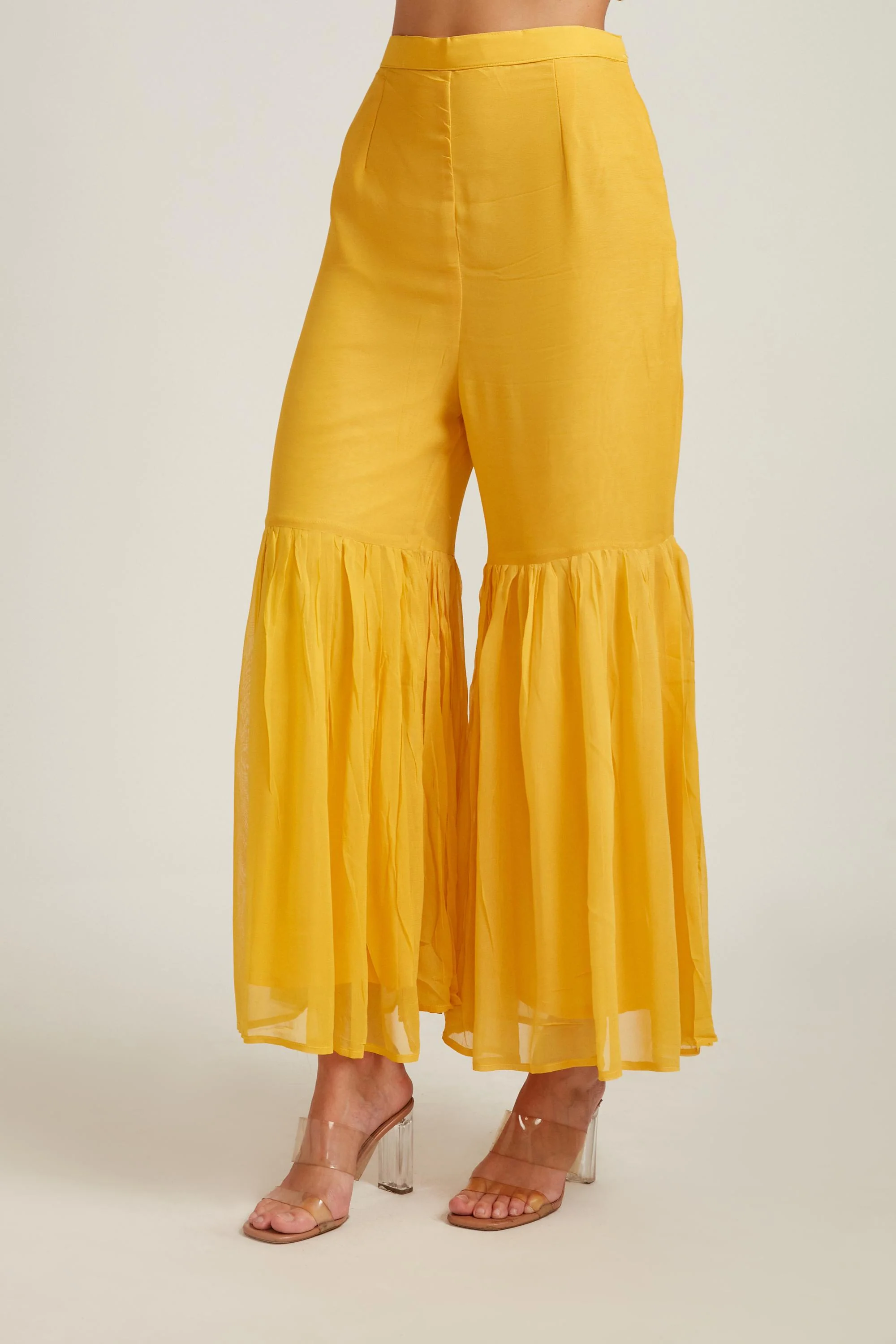 Neerus Mustard Color Georgette Fabric Salwar Kameez - Image 6