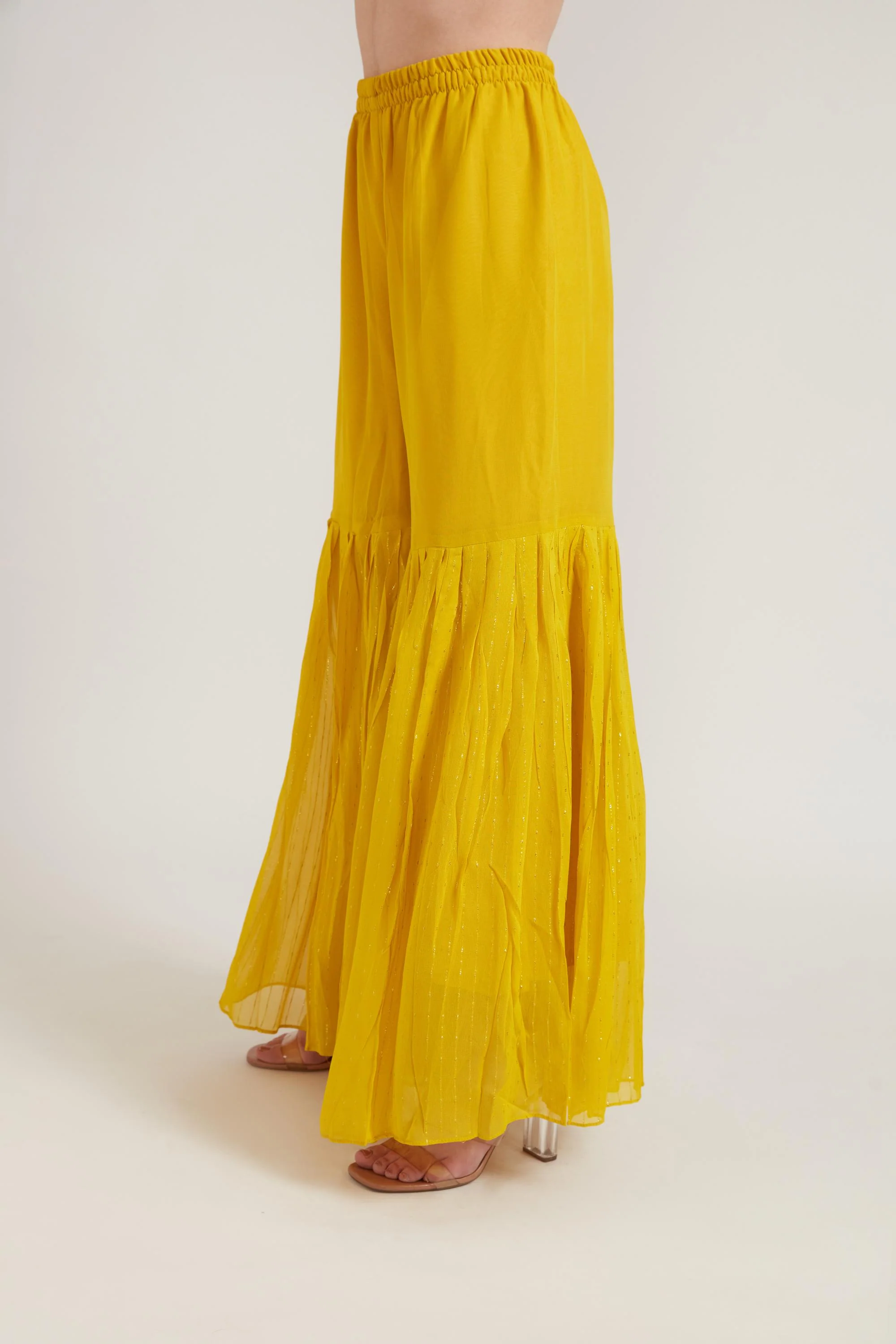 Neerus Mustard Color Georgette Fabric Suit - Image 7