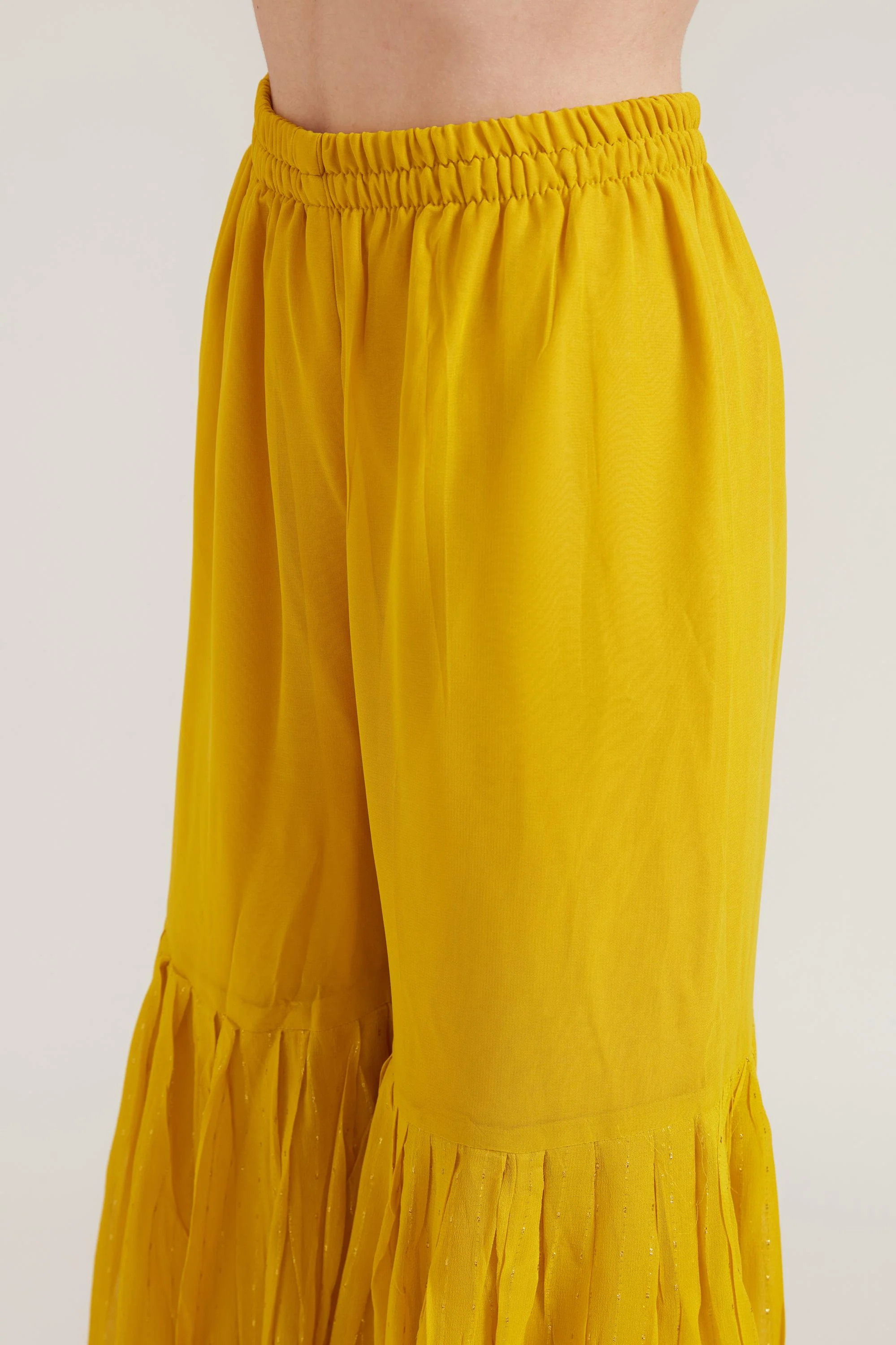 Neerus Mustard Color Georgette Fabric Suit - Image 8