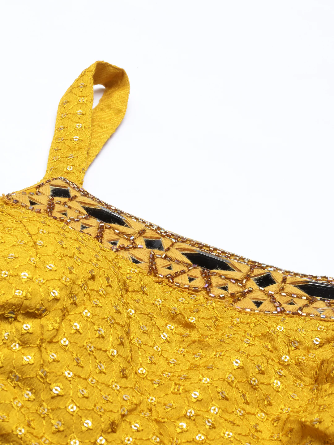 Neerus Mustard Color Georgette Fabric Suit Set - Image 2