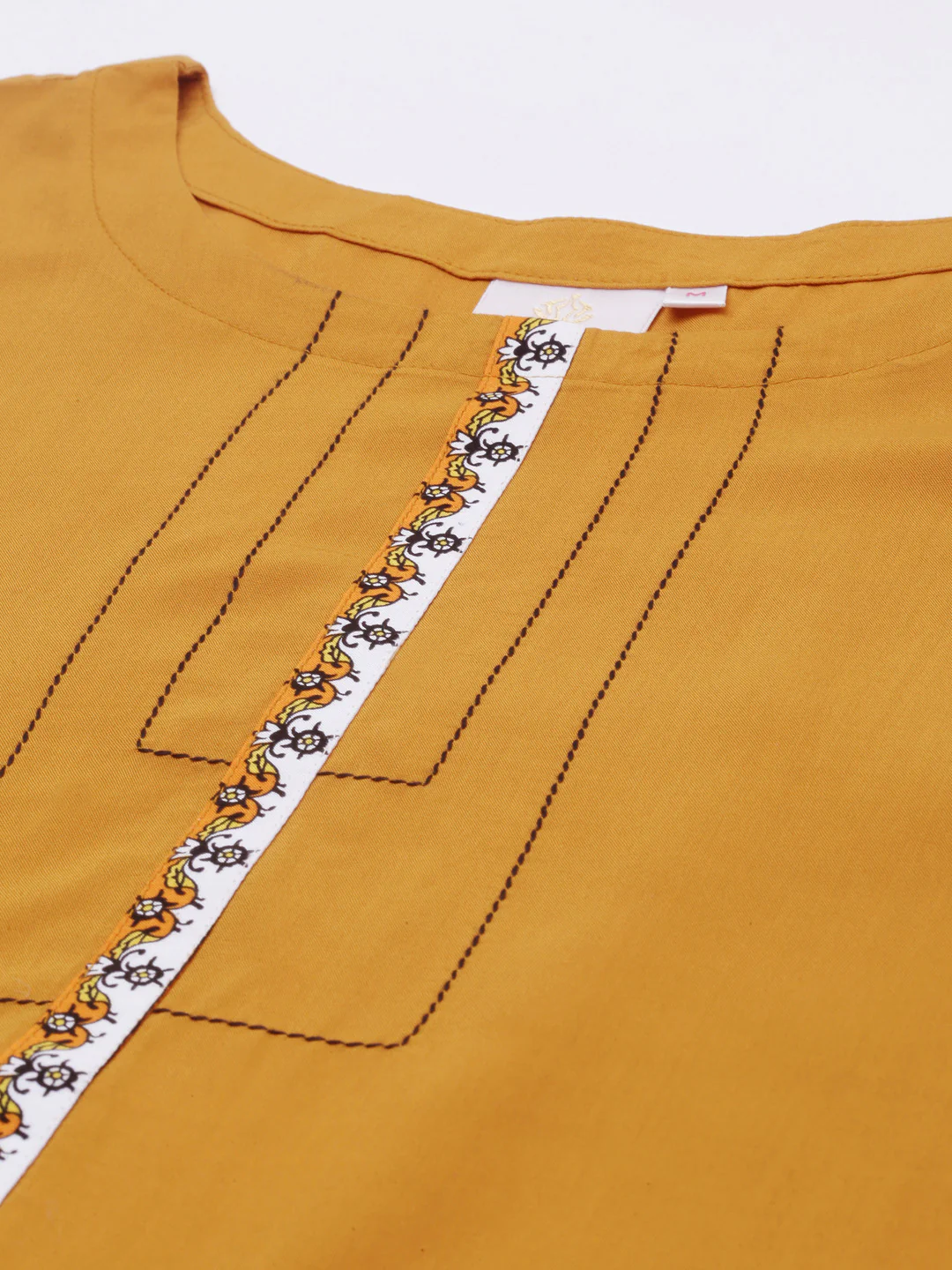 Neerus Mustard Color Rayon Fabric Plazo Set - Image 3
