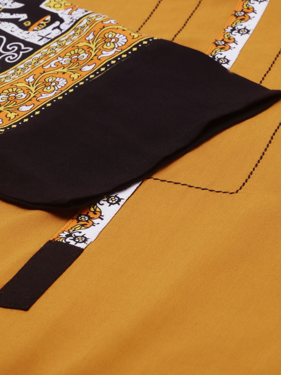 Neerus Mustard Color Rayon Fabric Plazo Set - Image 4