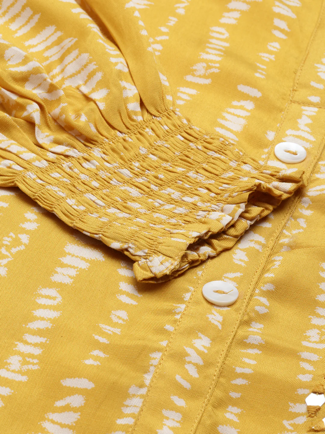 Neerus Mustard Color Santoon Fabric Kurta - Image 7