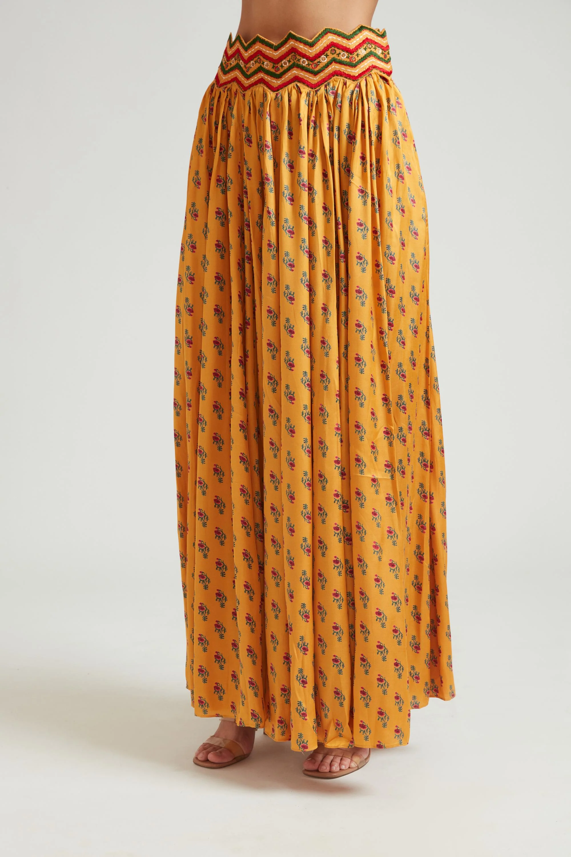 Neerus Mustard Color Silk Fabric Lehenga Choli - Image 4