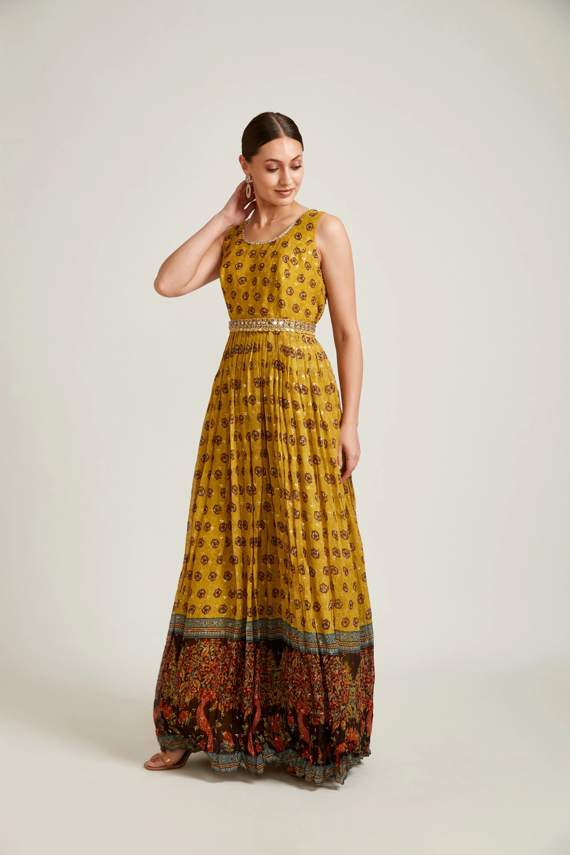 Neerus Mustard Color Gown - Image 2