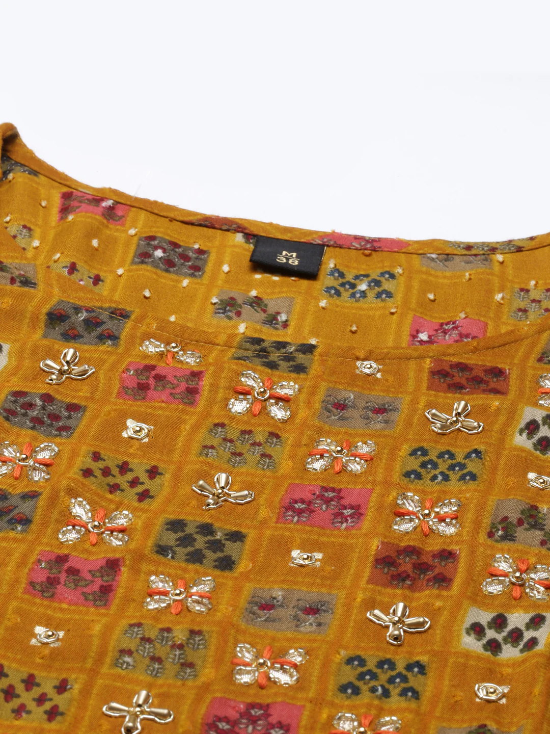 Neerus Mustard Color Viscose Rayon Fabric Kurta Sets With Dupatta - Image 8