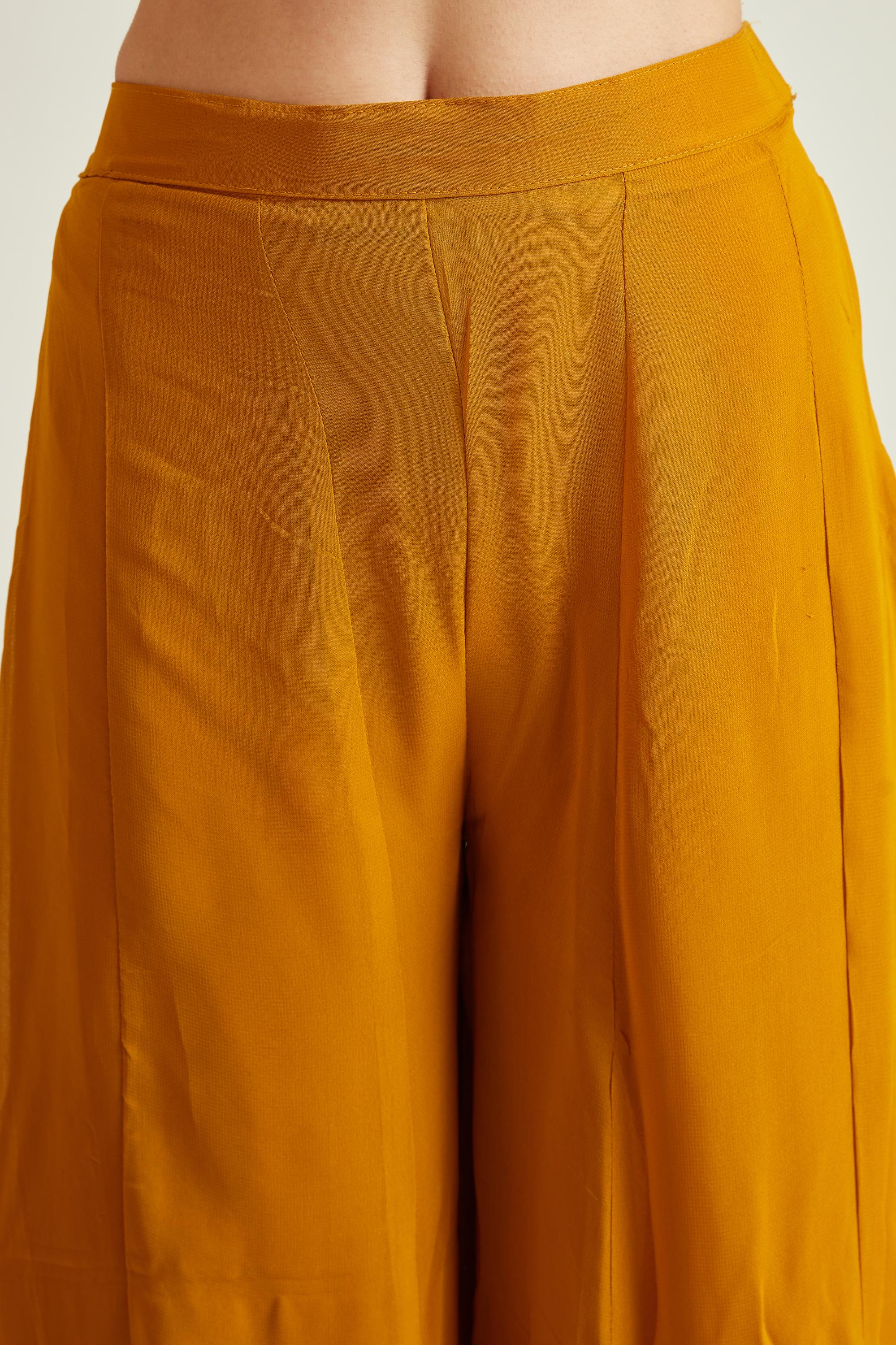 Neerus Mustard Colour Georgette Fabric Suit - Image 6