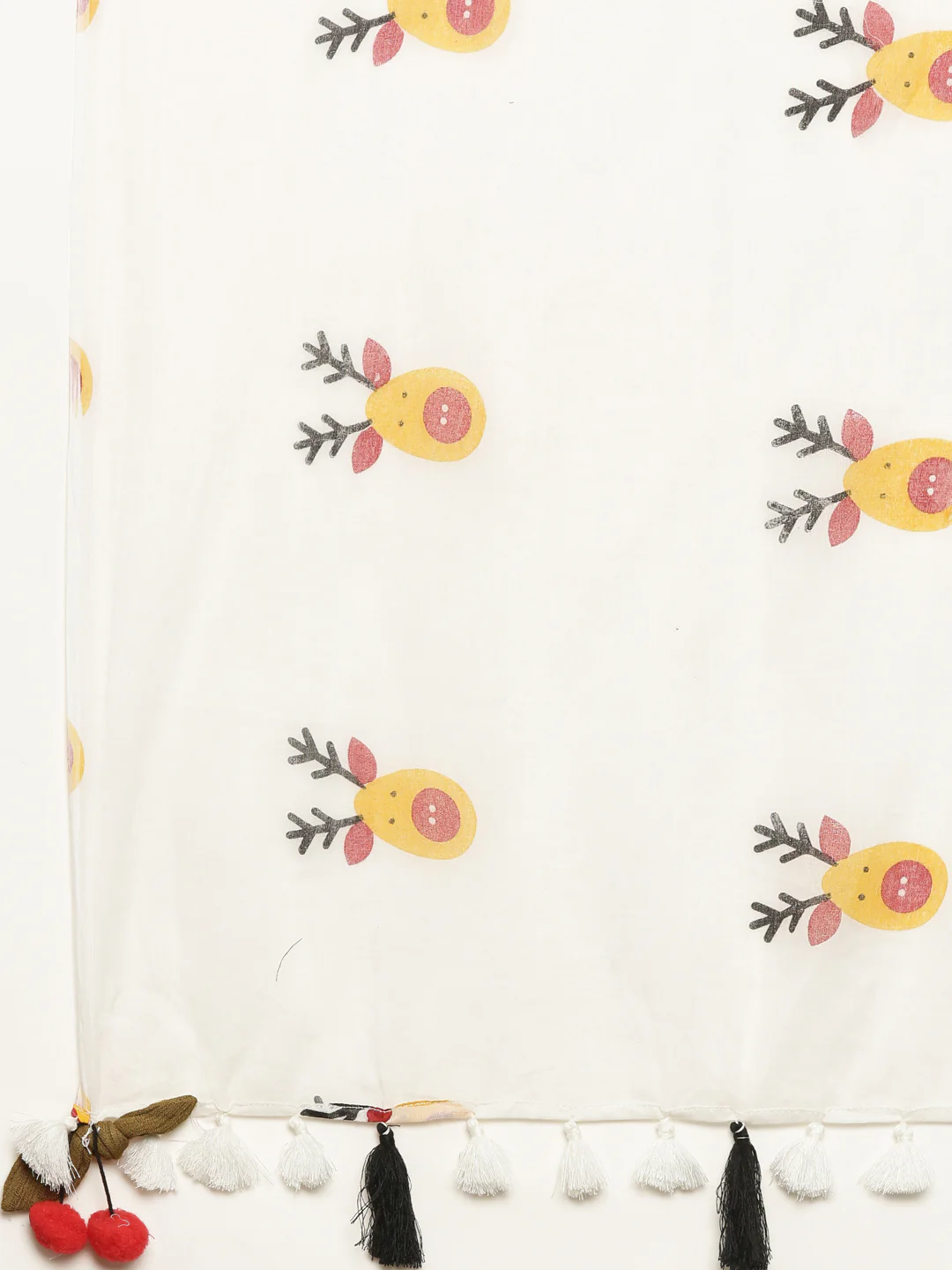 Neerus Mustard Embroidered A Line Double Layered Kurta - Image 2